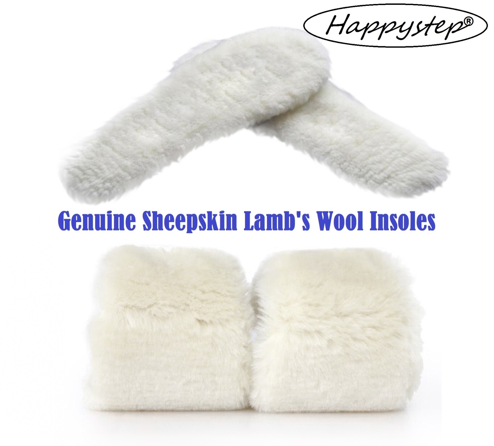 Happystep Real Lamb's wool Sheepskin Insoles Generic Replacement for UGG Boots