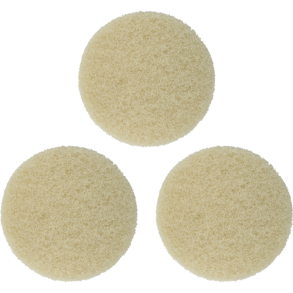 8" Cimex Beige Pads for Carpet Scrubbing - Fits 48 Series Machines FP-1