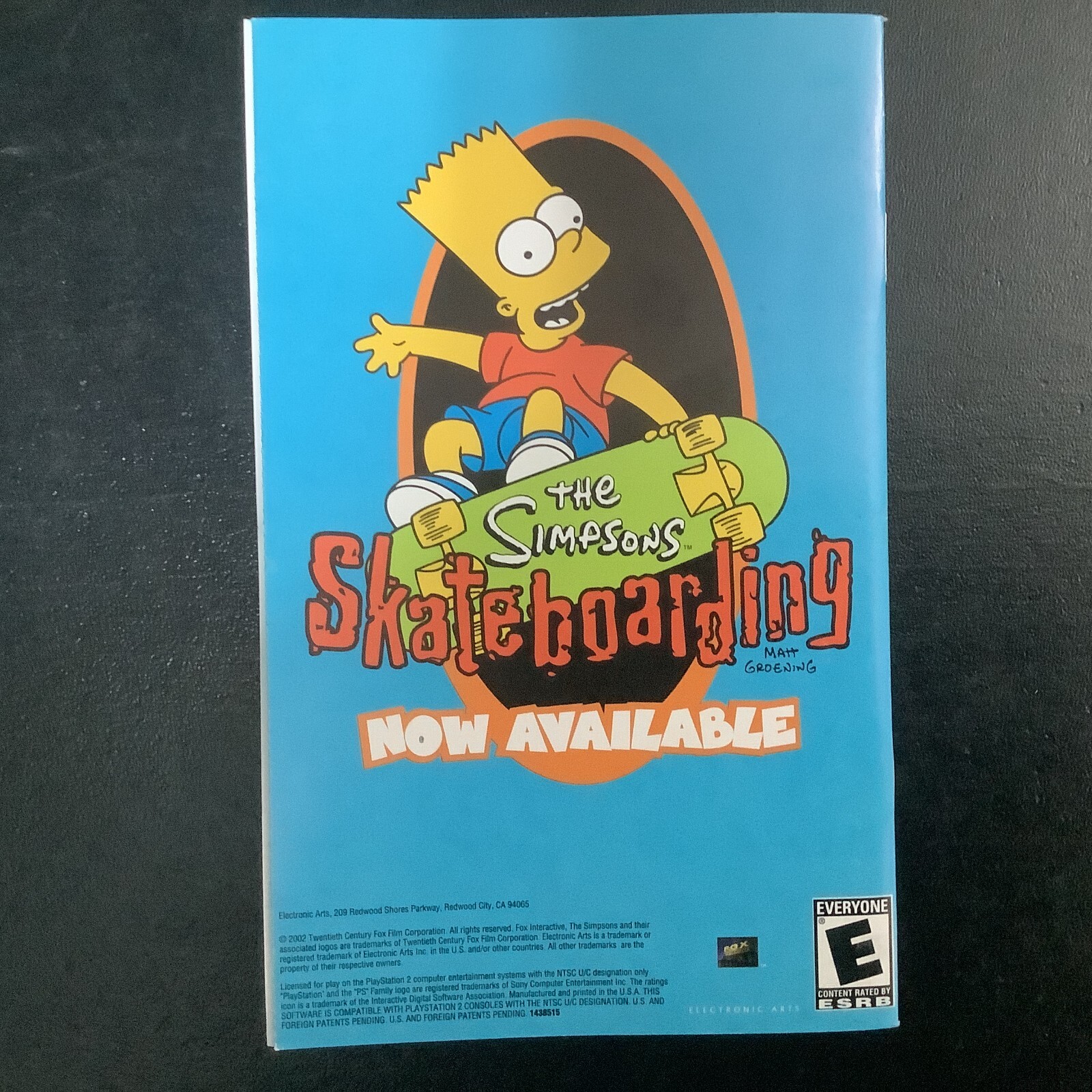 Simpsons Road Rage PS2 PlayStation 2 Instruction Manual Only