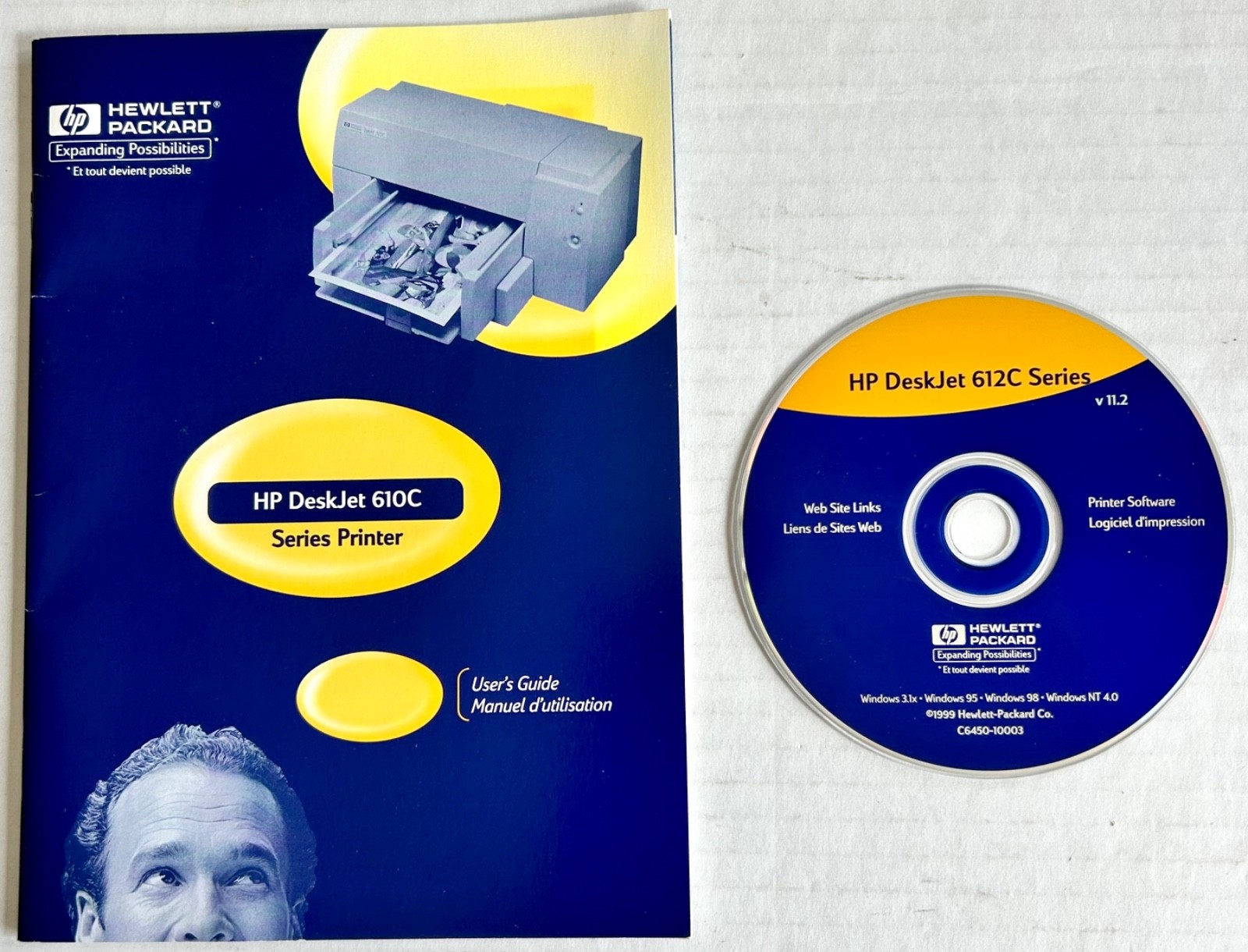 HP Deskjet 612C series printer software Disk, Manual, Poster, Instructions