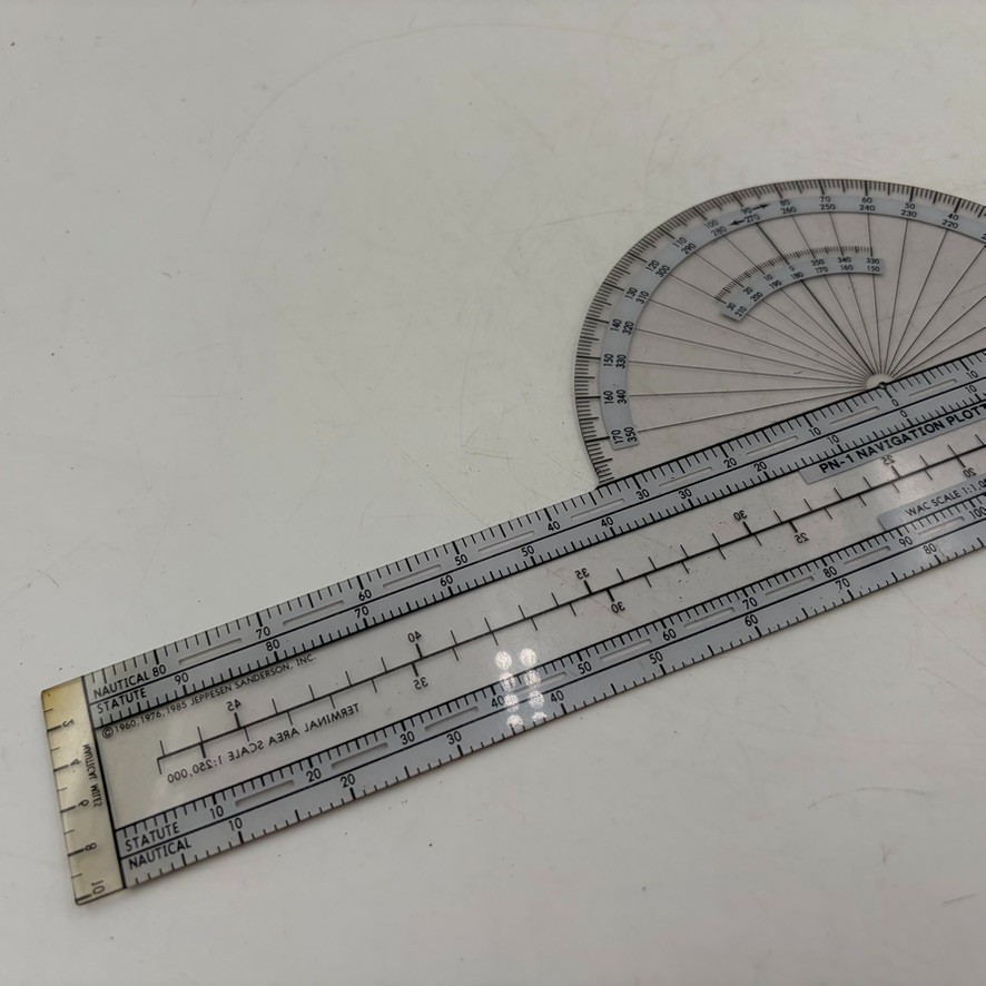 Vintage Jeppesen PN-1 Flight Navigation Plotter