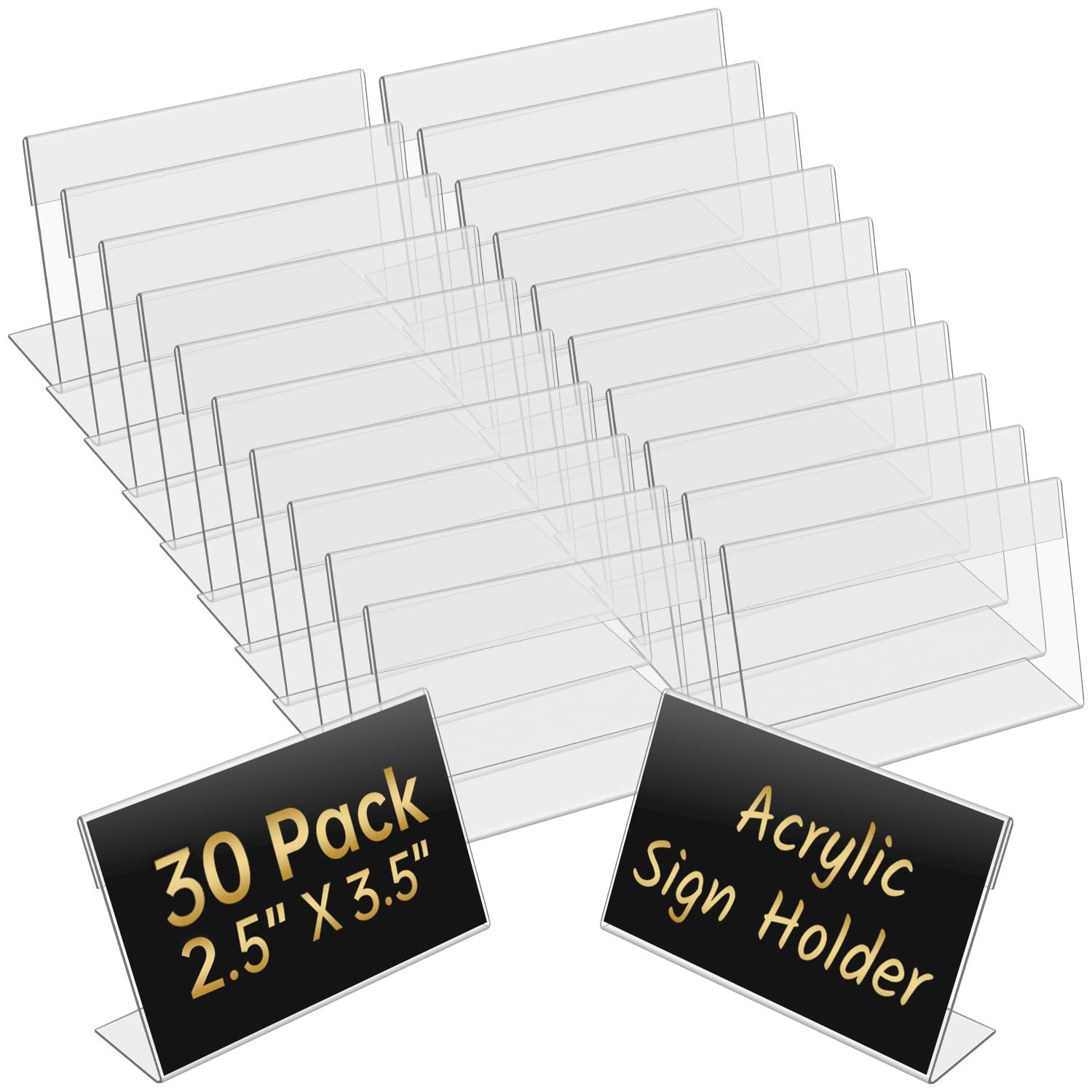 30 Pack Acrylic Photo Frames 2.5x 3.5 Inches Clear Picture Frames Plastic Col...