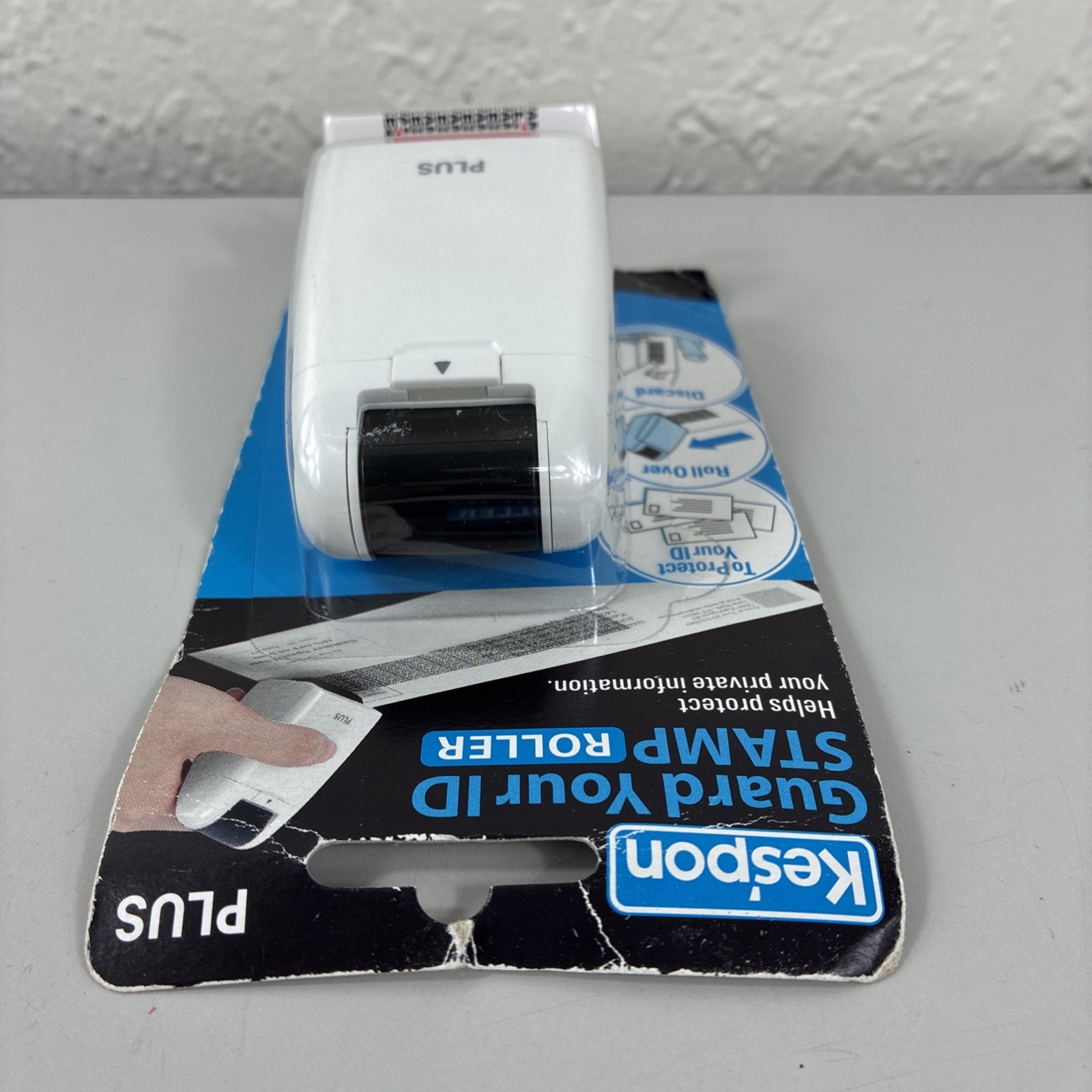 Kespon Plus Guard Your ID Stamp Roller Information Blocker 1" Roller Width Black
