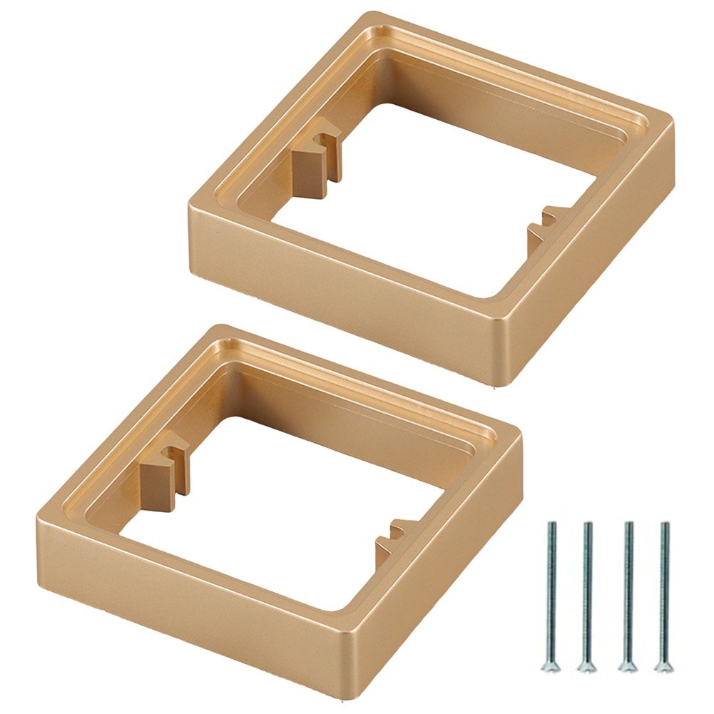 Single Socket Spacer 2 Pack 1 Gang Square with Mounting Fixture Screws