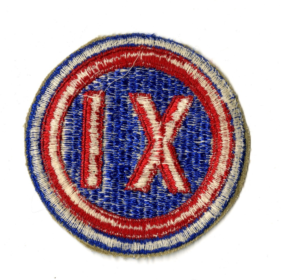 IX Corps White Back Patch WWII Vintage Pacific Theater