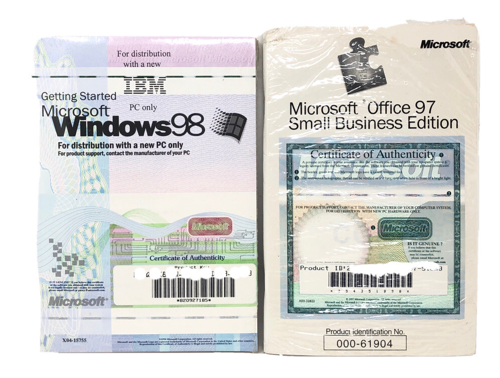 Microsoft Windows 98 Getting Started Book IBM SEALED X04-15755 W/ Office 97 Ed