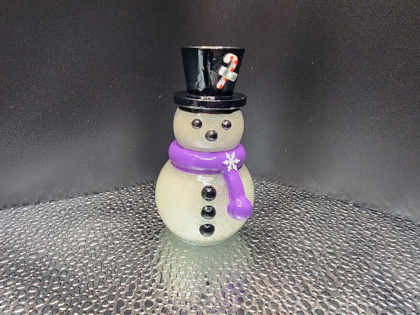 Handmade Snowman Made From Epoxy Resin