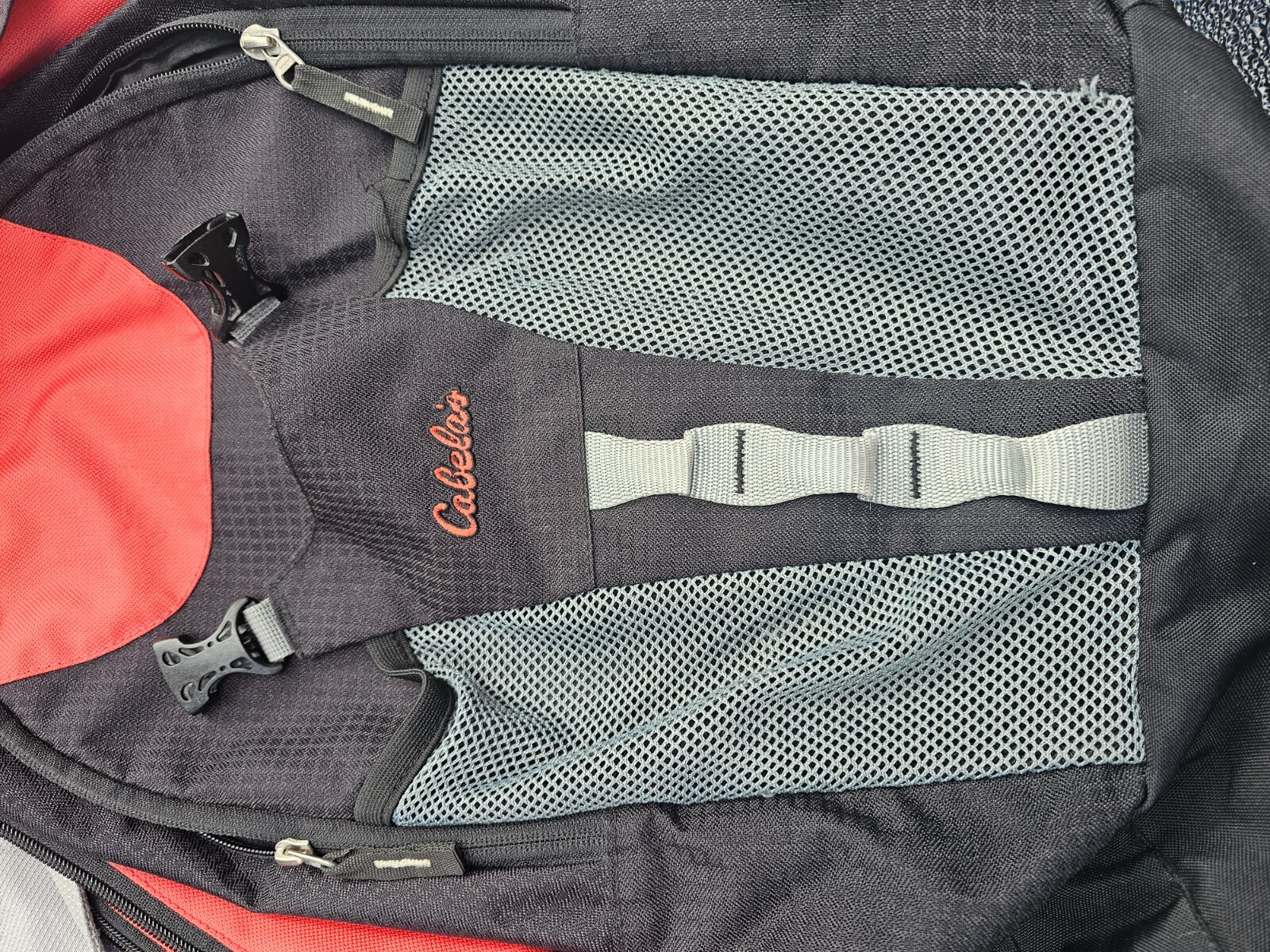 Cabelas Hiking Hydration Internal Frame Backpack CB26157 Orange Black Gray