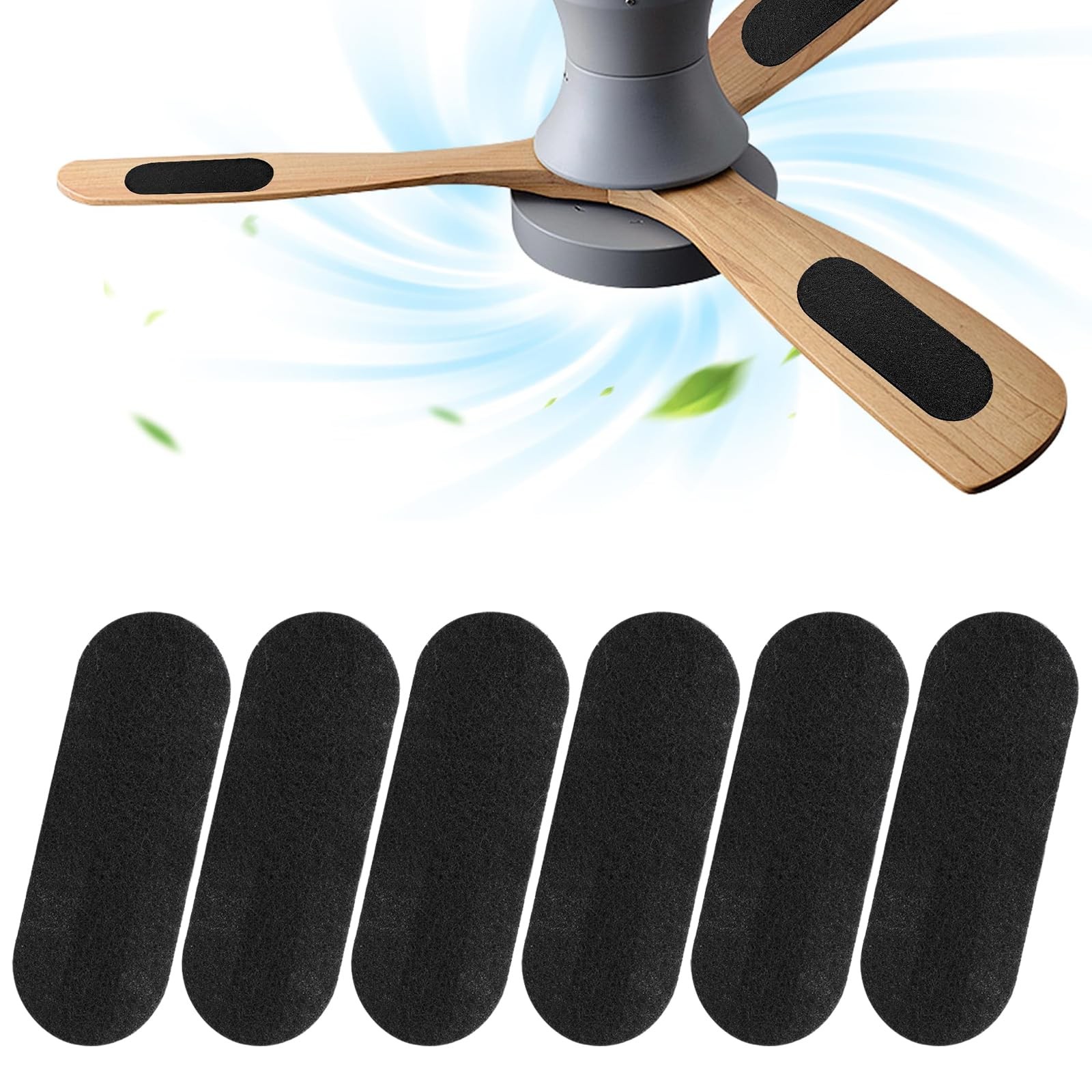 6 Pcs Ceiling Fan Filters Air Fan Filters with Activated Charcoal for Household