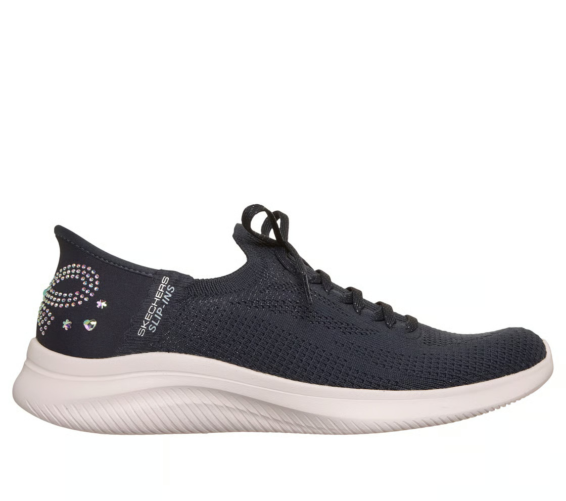 Skechers Shoe Women Slip Ins Rhinestone Sport Memory Foam Comfort Casual 150811