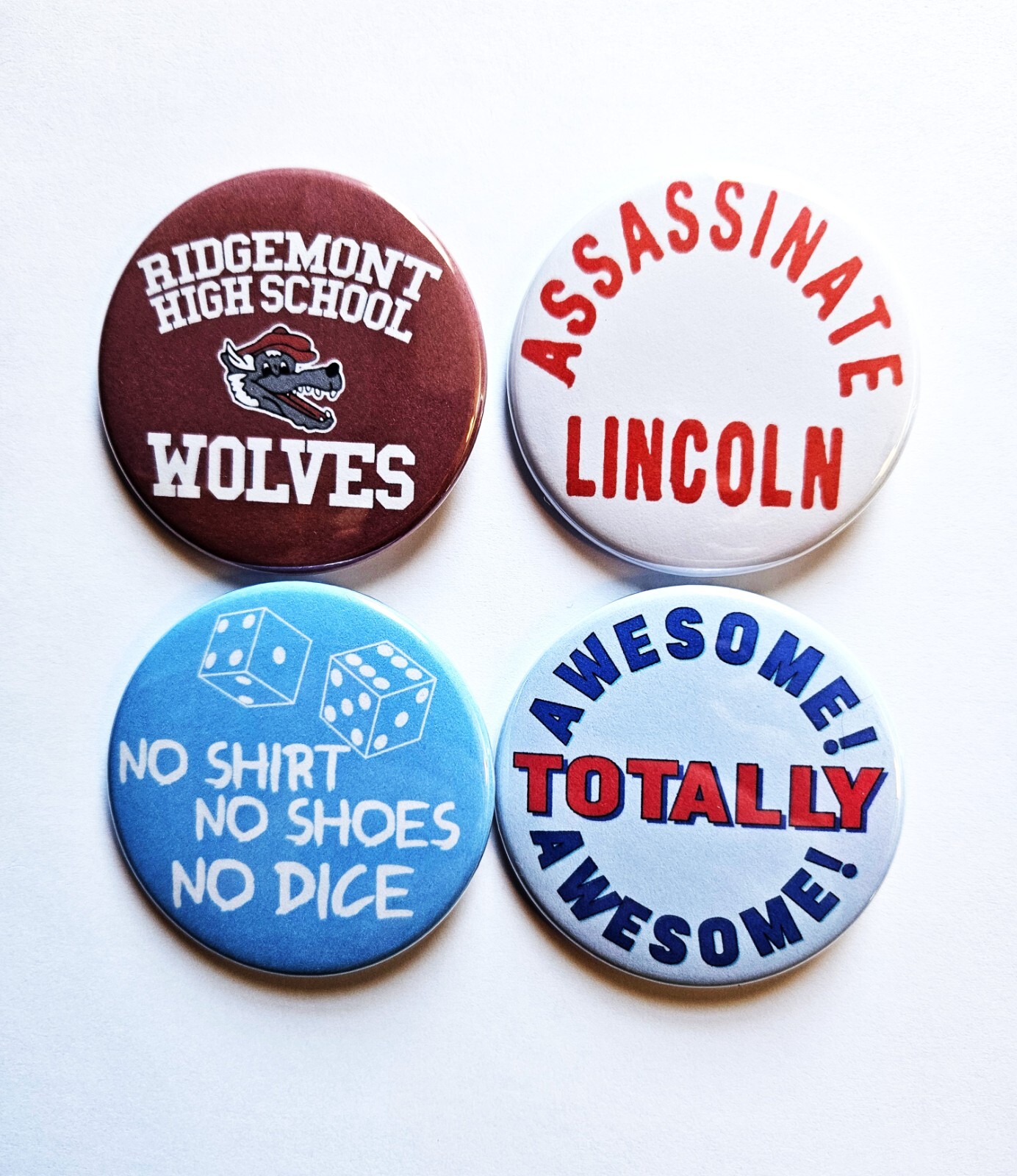 Fast Times at Ridgemont High Pinback Movie Buttons Magnets & Bottle Openers.