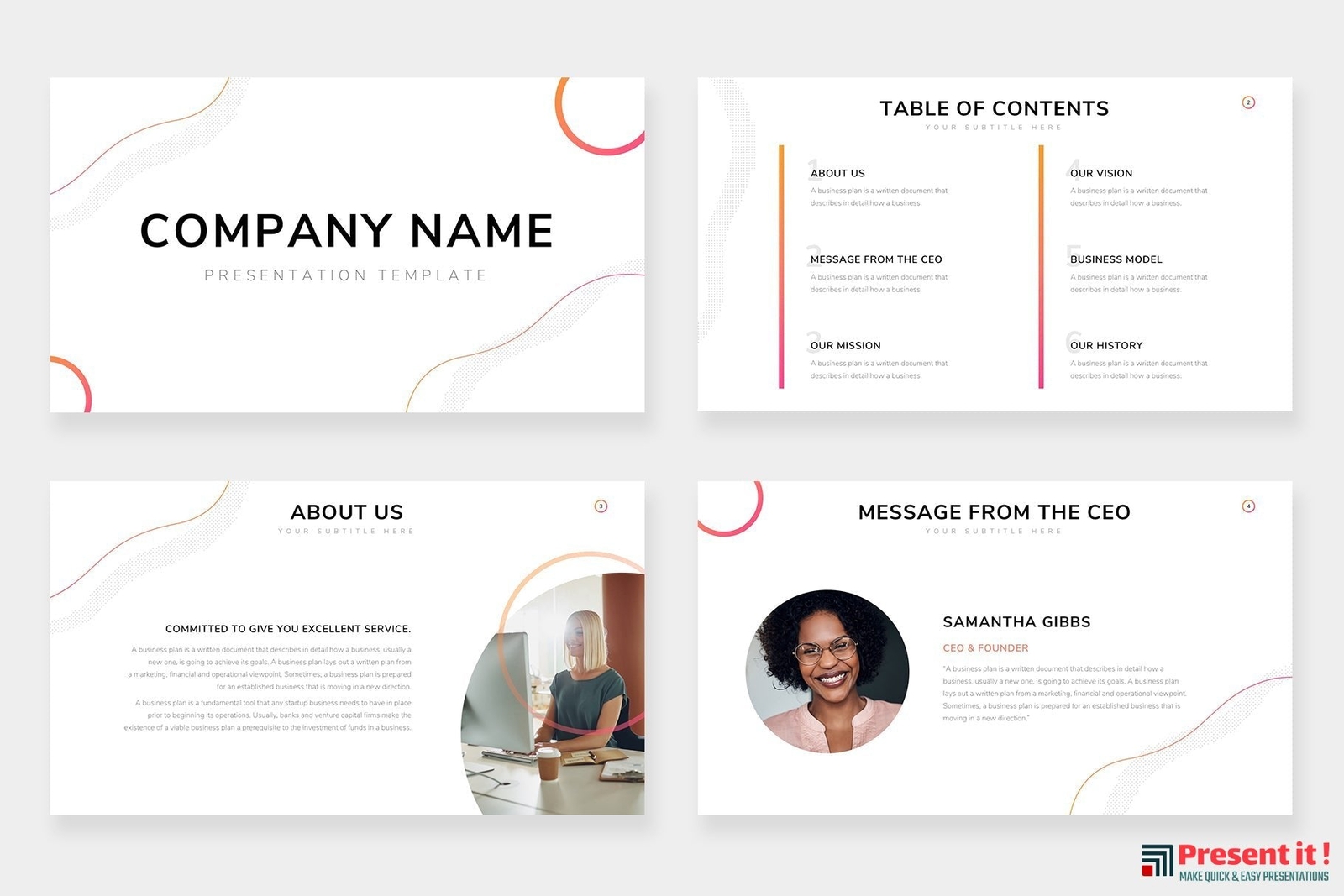 Company Profile Infographics Slides Templates