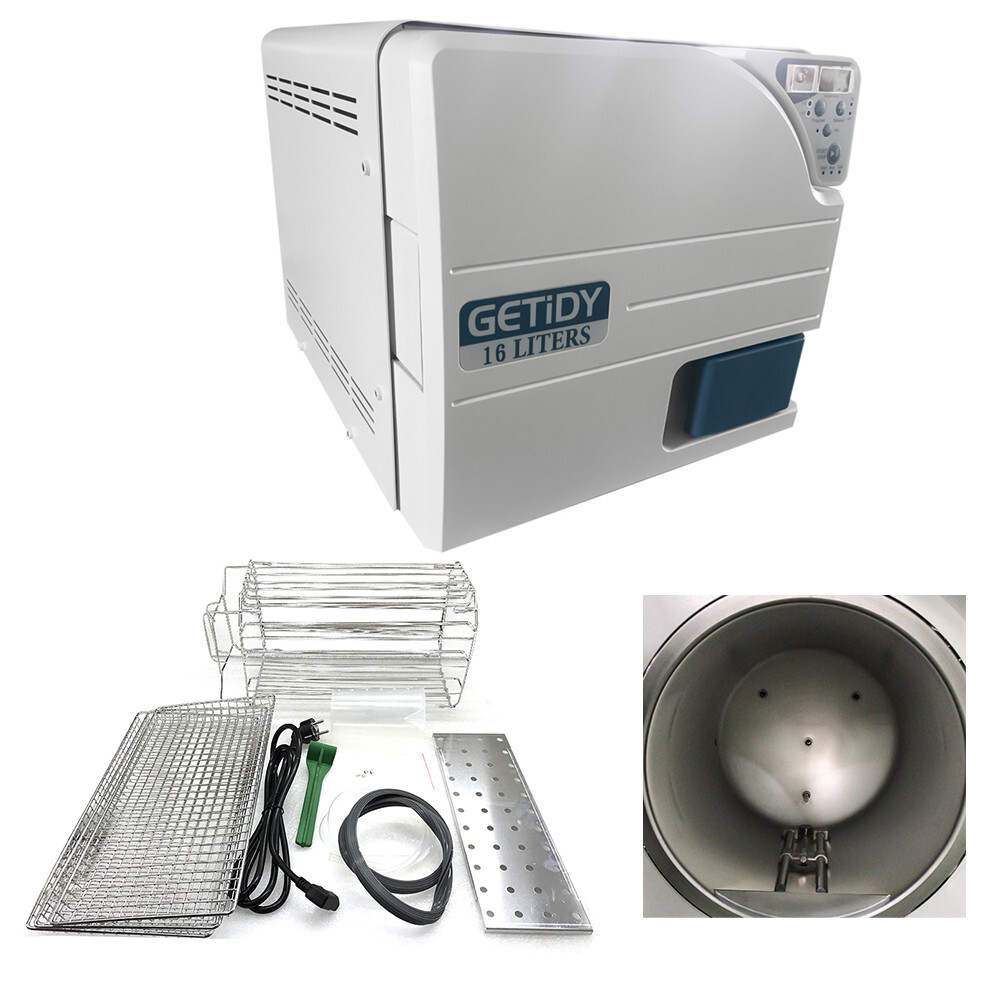 Getidy 16L Dental Medical Digital Steam Autoclave Sterilizer w/ Drying JCH-16 US