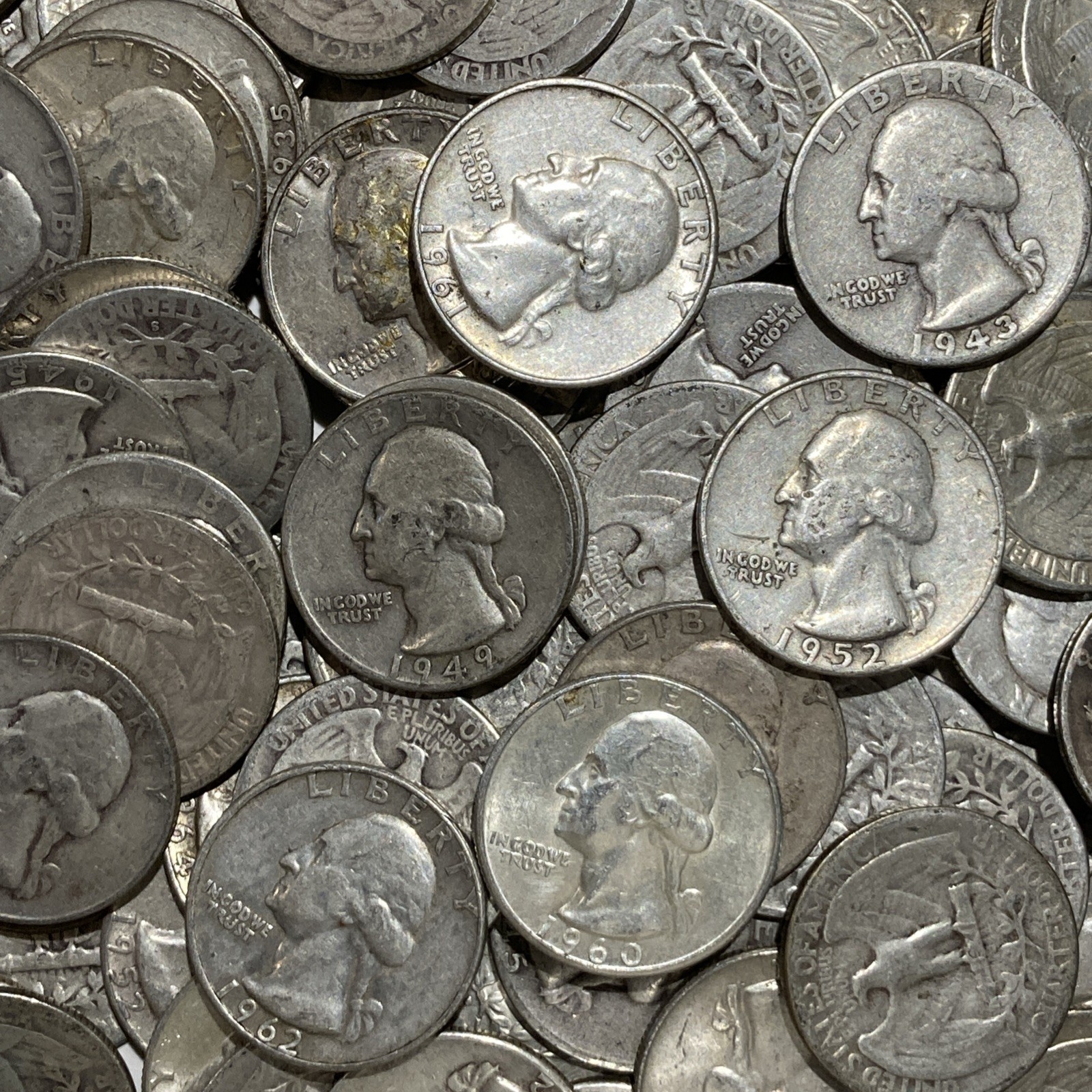 Washington Quarters, 90% Silver 1932 - 1964 Circulated, Choose How Many!