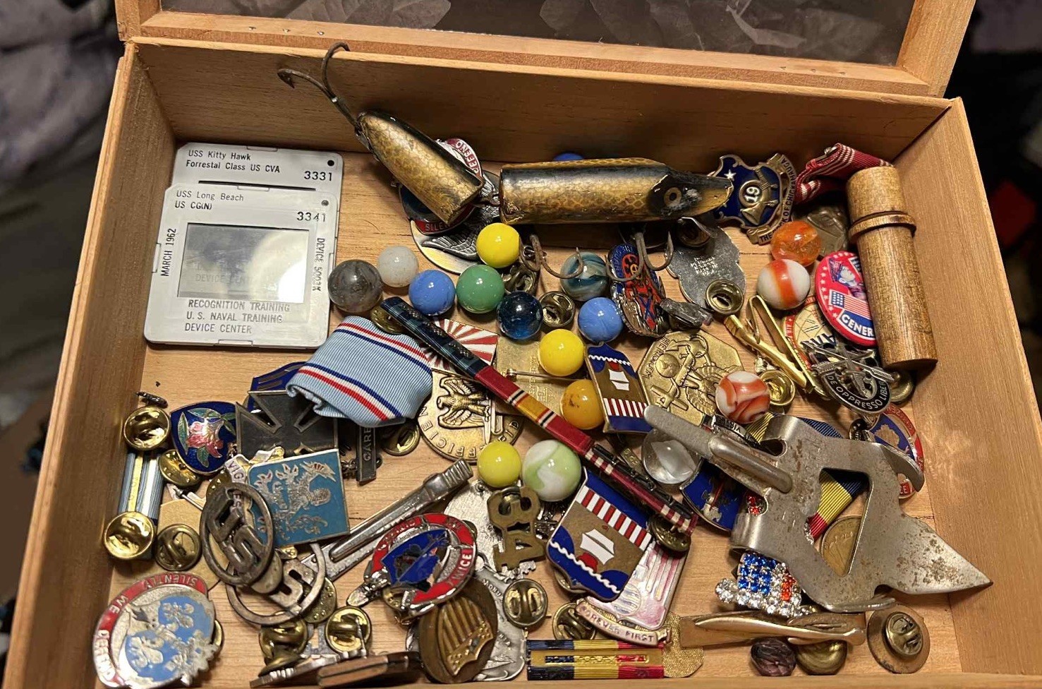 Military and Vintage Cigar Junk Box