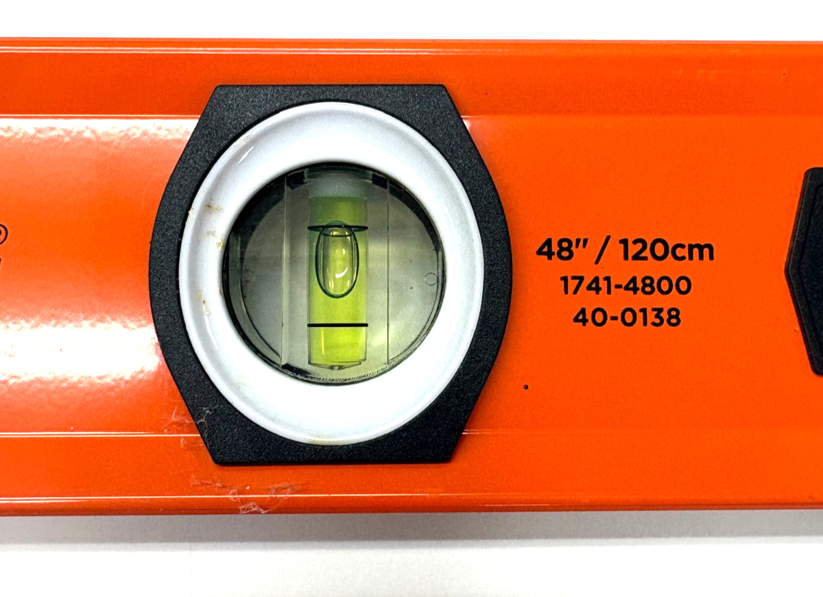 JOHNSON LEVEL 48" ALUMINUM BOX BEAM LEVEL 1741-4800