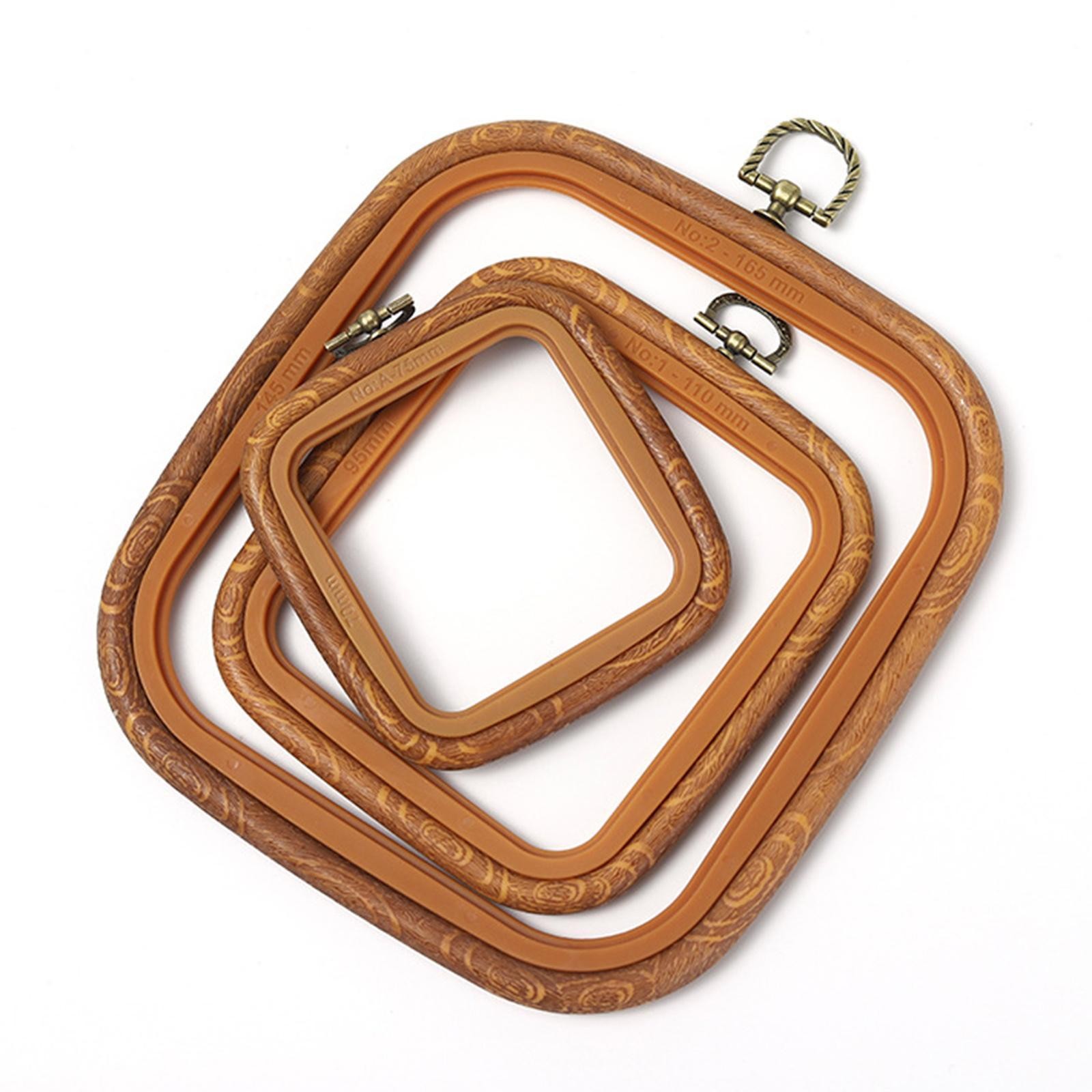 Embroidery Hoop Imitated Wood Display Frame Cross Stitch Rings for Art Craft