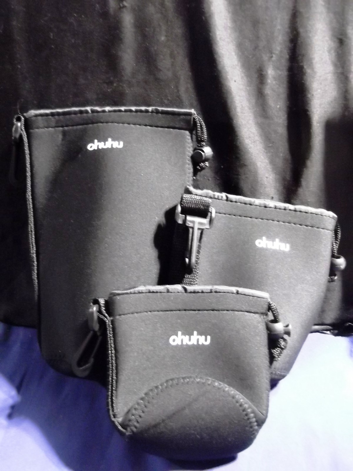 Ohuhu Camera Lens Pouch’s Set Of 3 (made From Wetsuit Material) - NEW