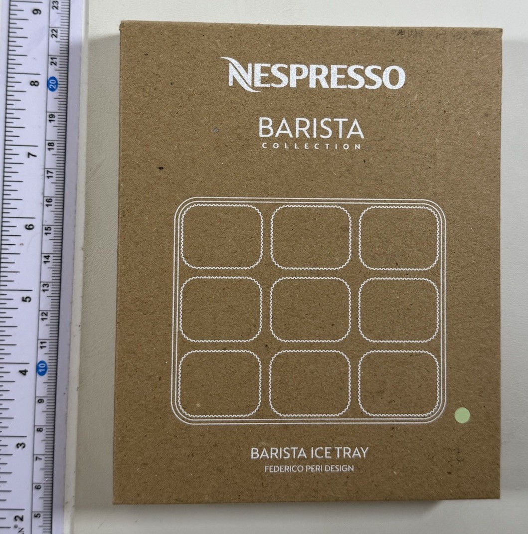 NEW Nespresso Barista Collection ICE TRAY Federico Peri Design Green Silicone