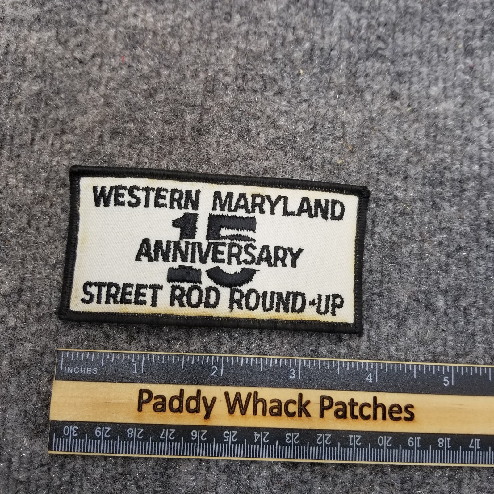 Vintage Western Maryland 15th Anniversary Street Rod Round Up Patch Car Auto 70s