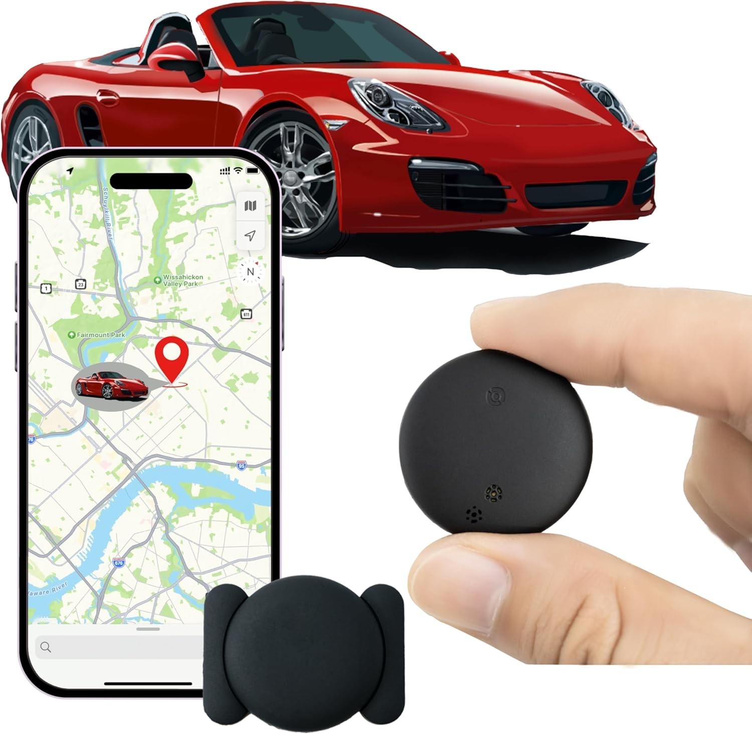 Magnetic GPS Tracker for Vehicles Car Tracking Device Mini Hidden for iPhone US