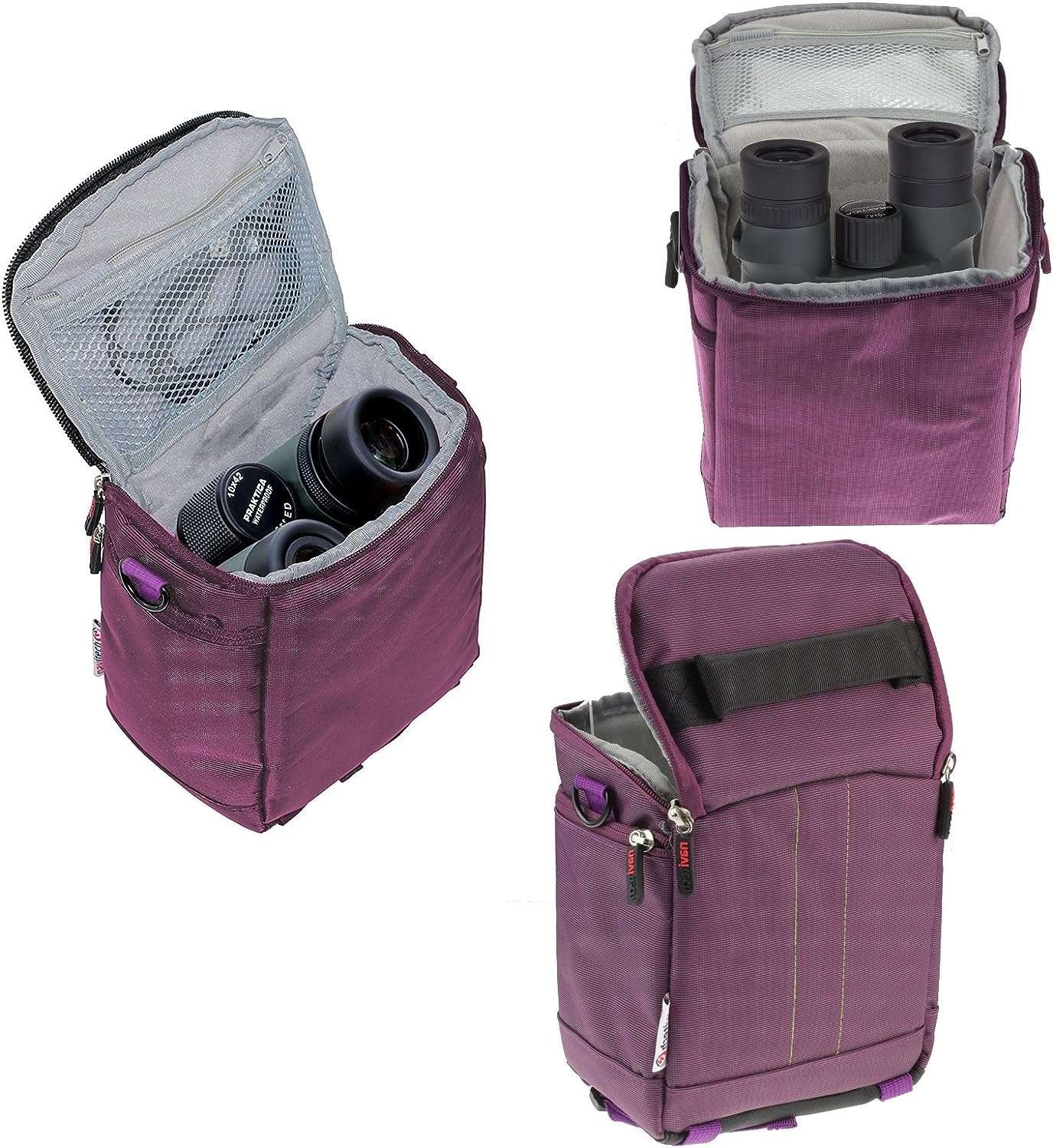 Navitech Purple Case For Carl Zeiss Conquest HD 10X42 Binoculars