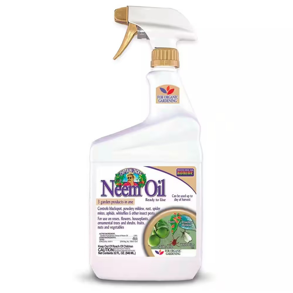 Bonide Captain Jack's Neem Oil 32 oz Ready-to-Use Spray, Multi-Purpose Fungicide