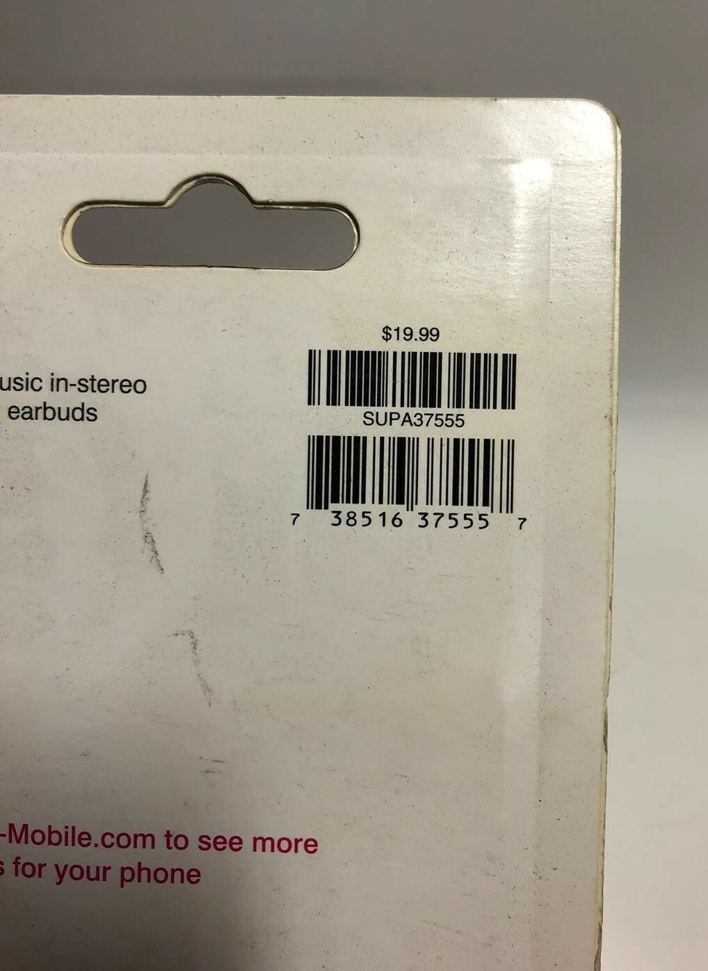 T-Mobile Stereo String Headset 3.5mm W/ Mic Original, Purple & Black