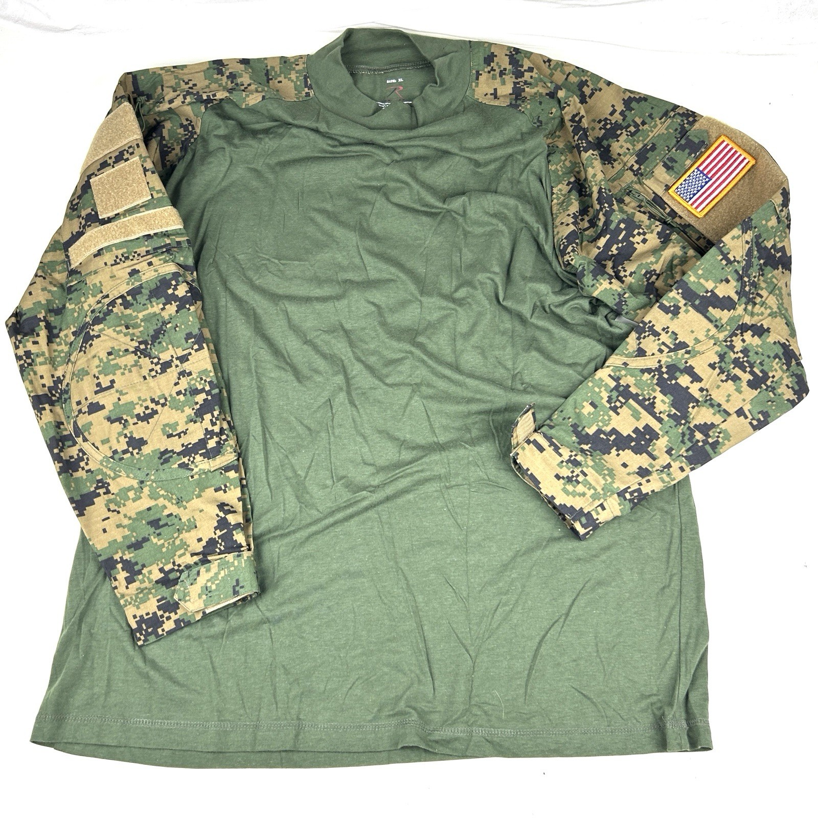 Rothco Combat Shirt Mens XL Marpat Camo Woodland Digital Camouflage Tactical