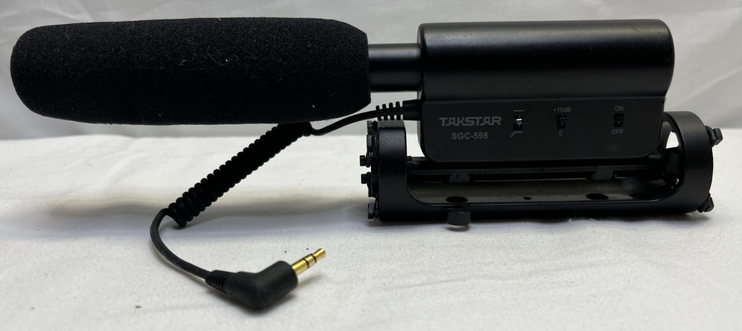 Takstar SGC-598 Black Shotgun Microphone For DSLR Cameras and Camcorders
