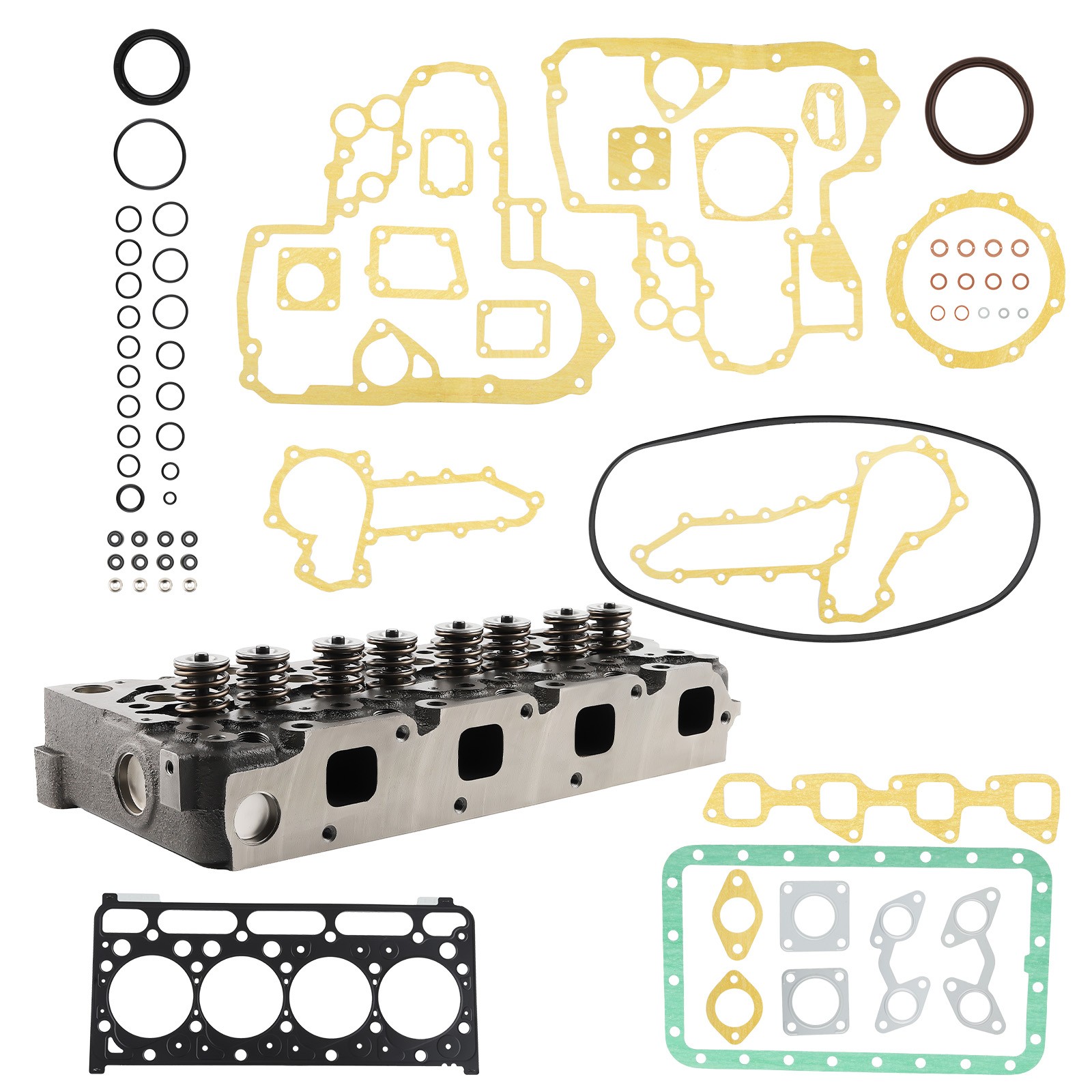 V2003 Complete Cylinder Head & Gasket Kit for Kubota Tractor L4200 Bobcat 753