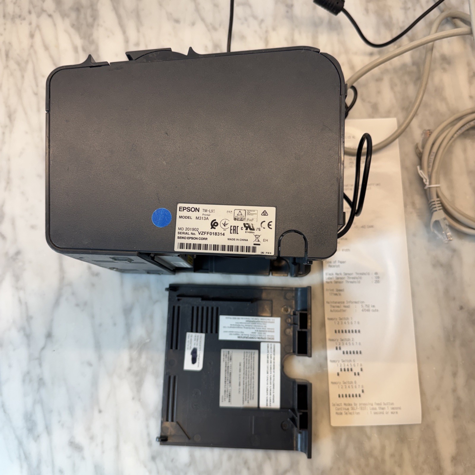 Epson TM-L90 M313A Thermal Label Printer with Power Cable