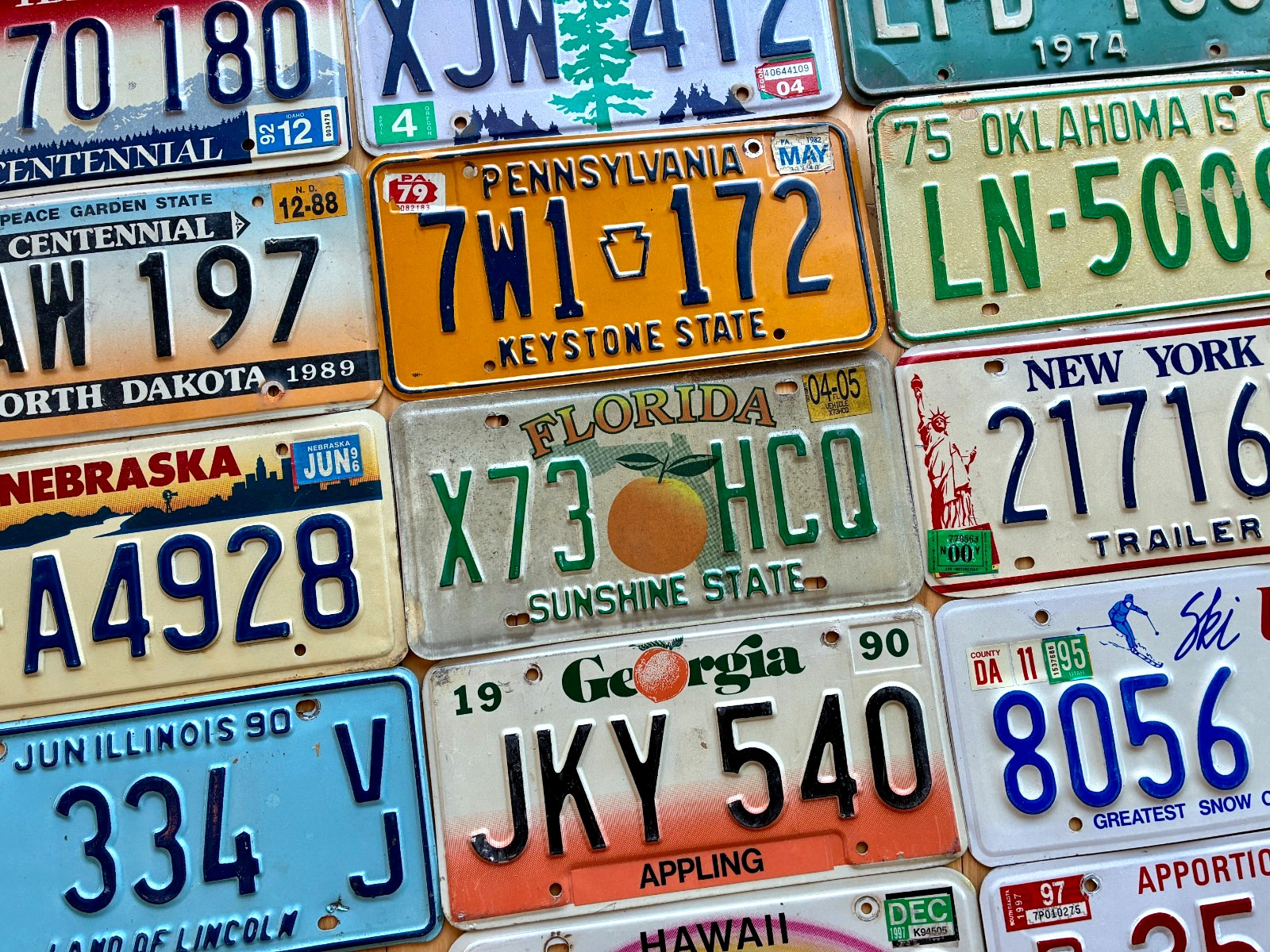 Embossed License Plates in Craft Condition -  All States Available & More