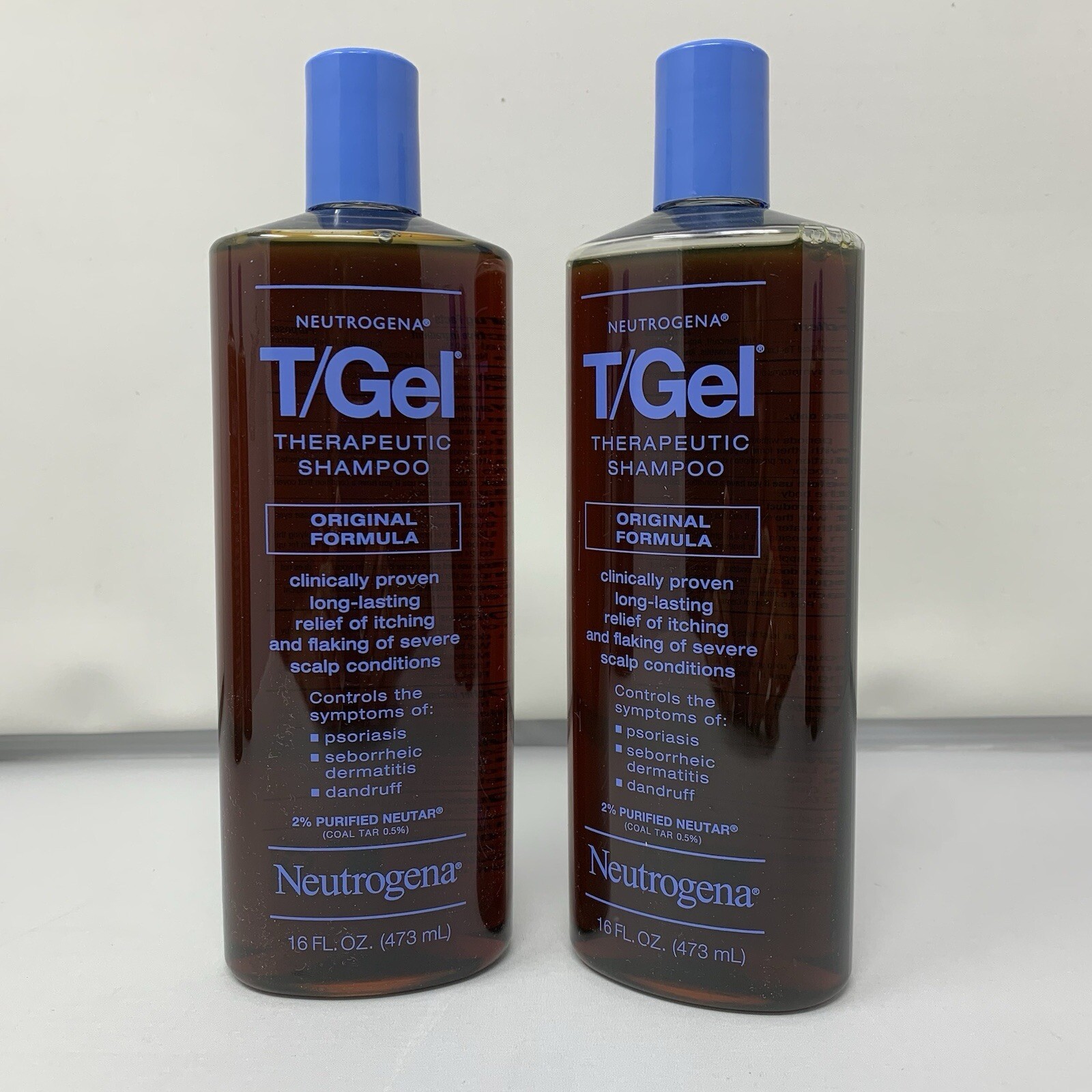 Neutrogena T/Gel Therapeutic Shampoo 16 Oz Original Formula 2 Pack New Fast Ship