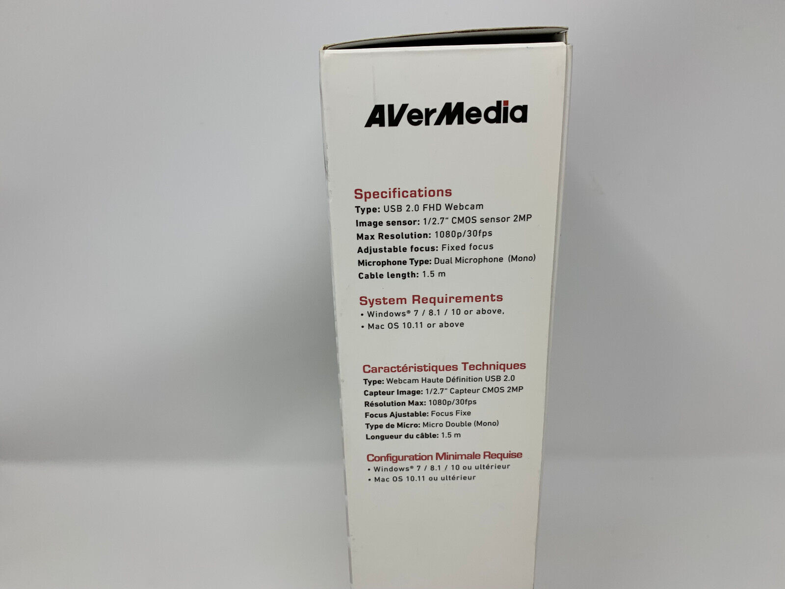 AVerMedia Live Streamer Webcam 313