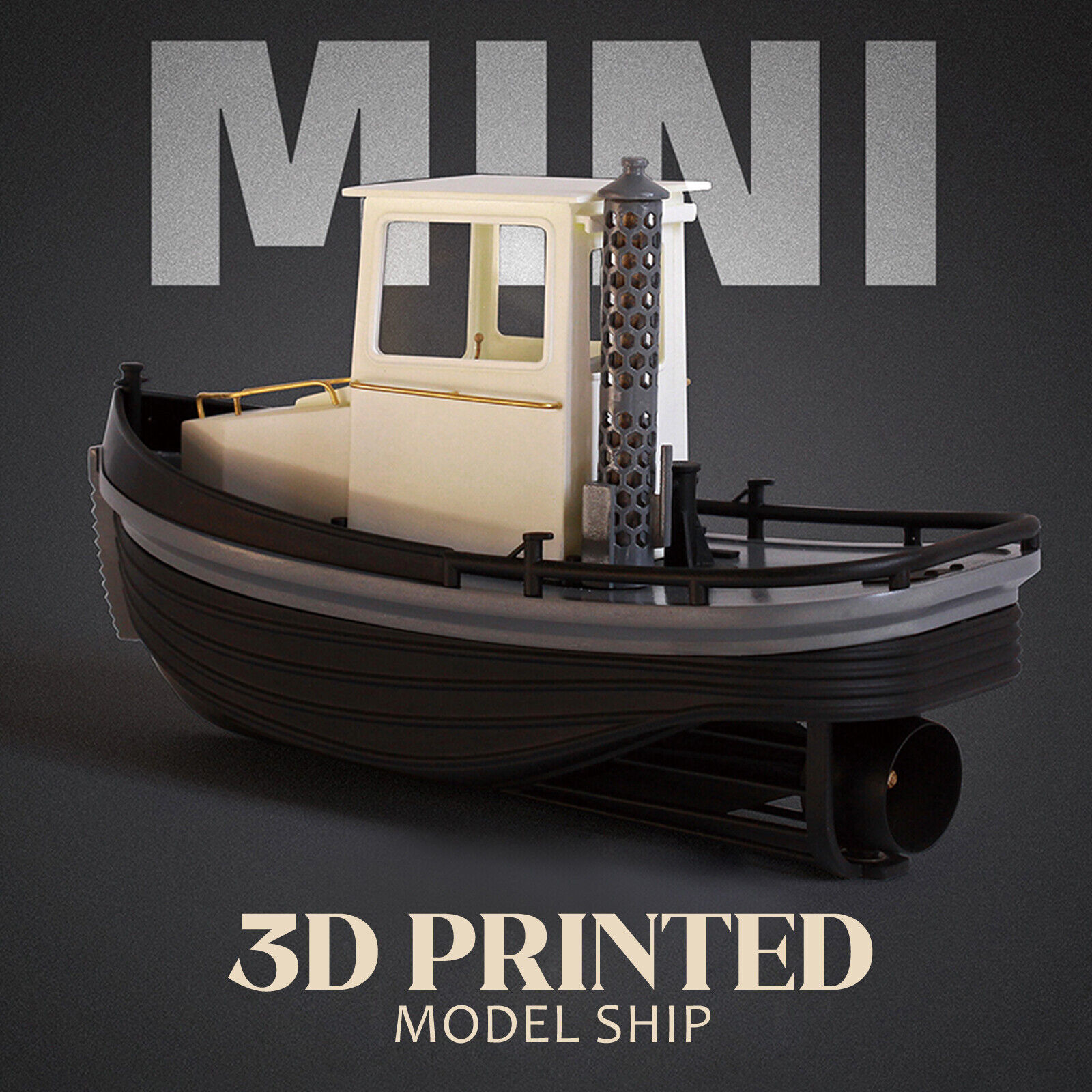 180mm 1:18 Scale Harbor Micro Mini Coal Tug Boat 7" RC Ship Model Kit DIY Toy 1X