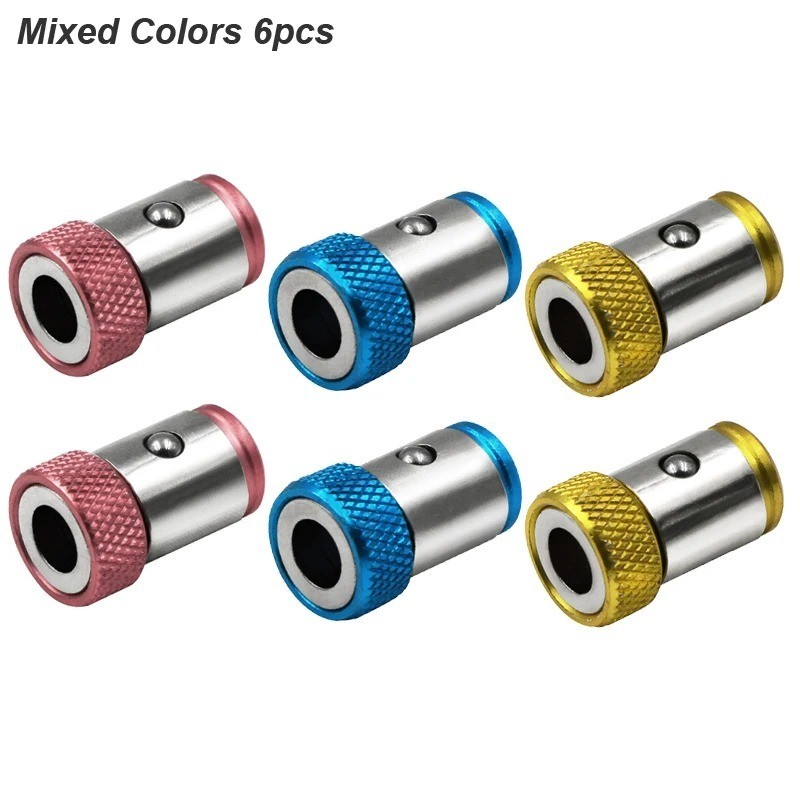 Magnetic Screwdriver Bit Holder Strong Magnet Ring 1/4 Quick Change Adapter Tool