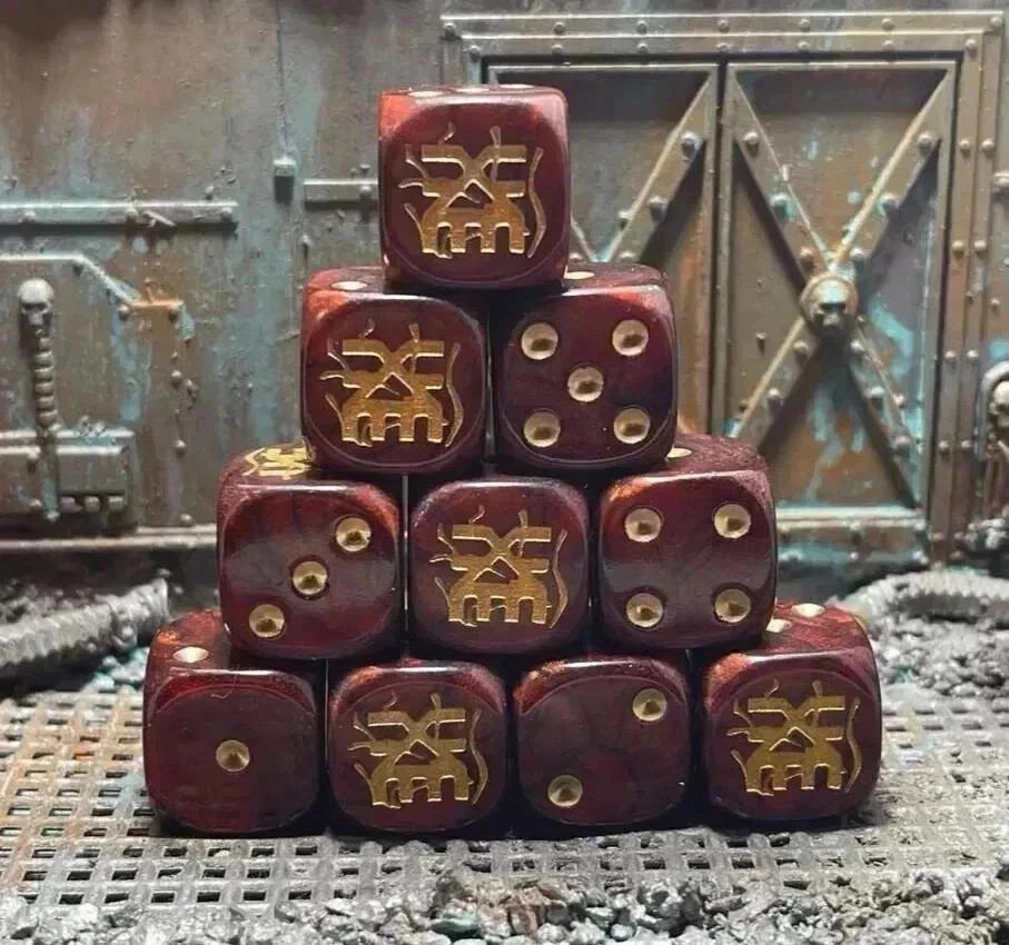 Cracked God of blood, Custom Inspired Dice, ideal for Tabletop Games