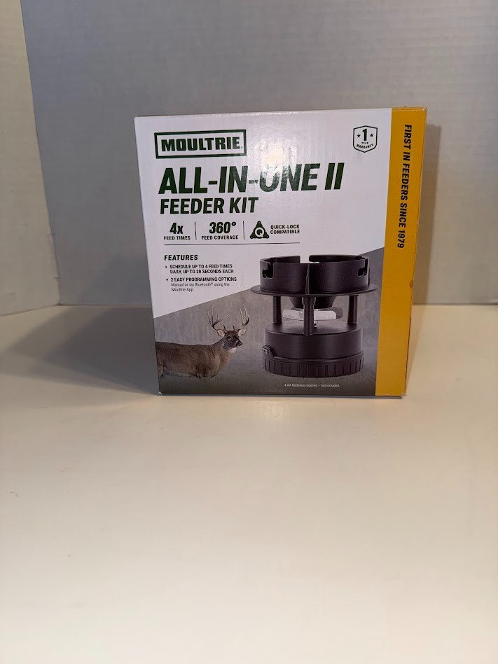 Moultrie All-in-One II Deer Feeder Kit Quicklock Adapter Fits Most 4x Feed Times