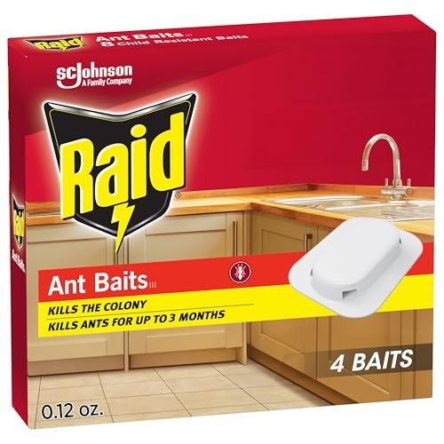 Raid Ant Killer Baits 4 Count Child-Resistant Kills Colony 3 Months