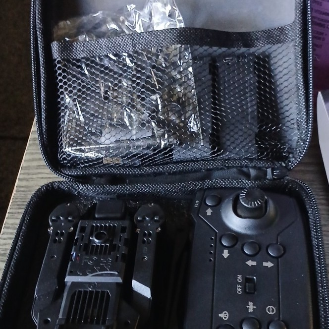 LWBBD Foldable Quadcopter Drone Black With Camera Controller Carrying Case