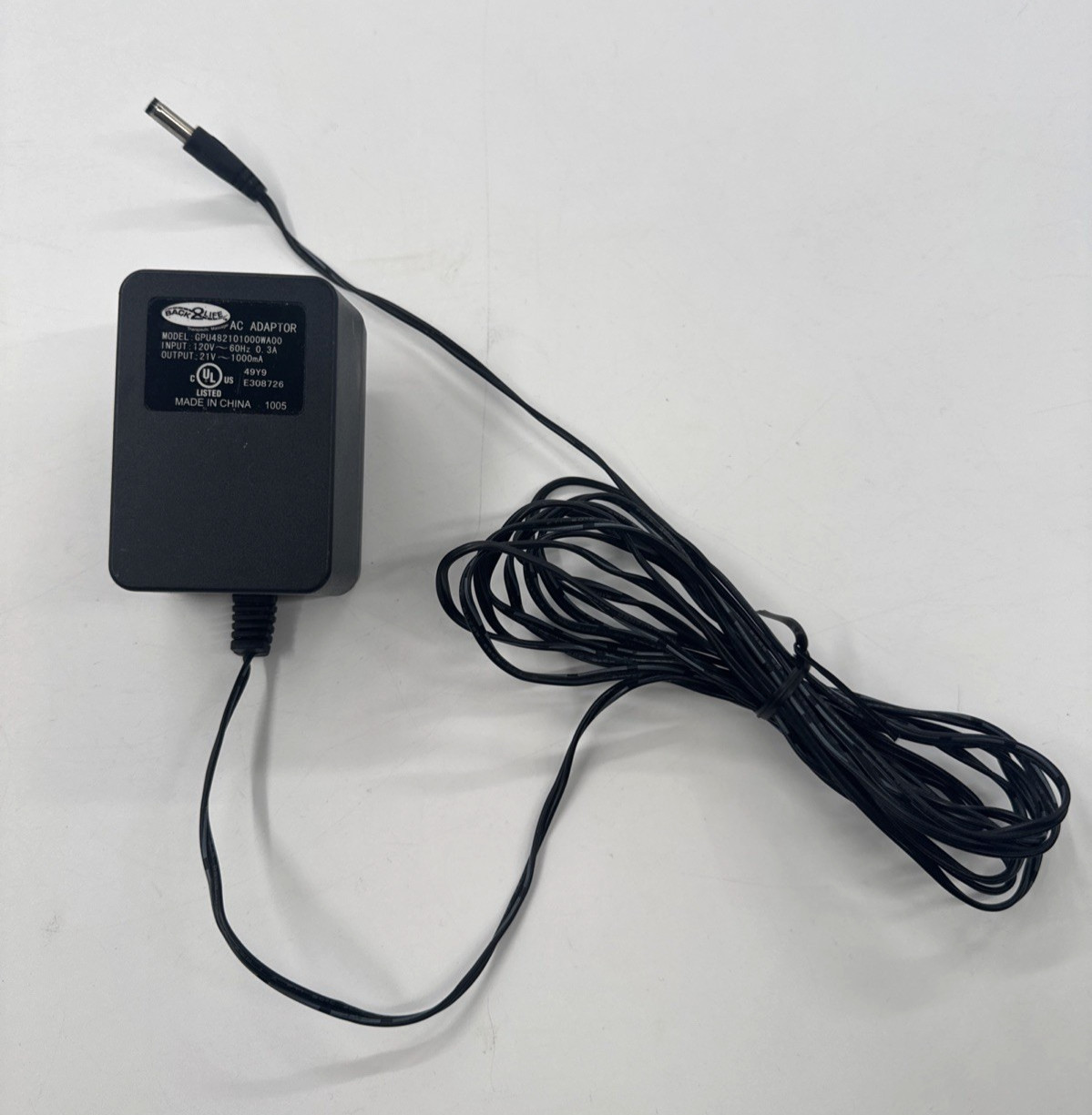 OEM Back 2 Life AC Adapter Model GPU 48210100 WA00 for Back Massager Genuine