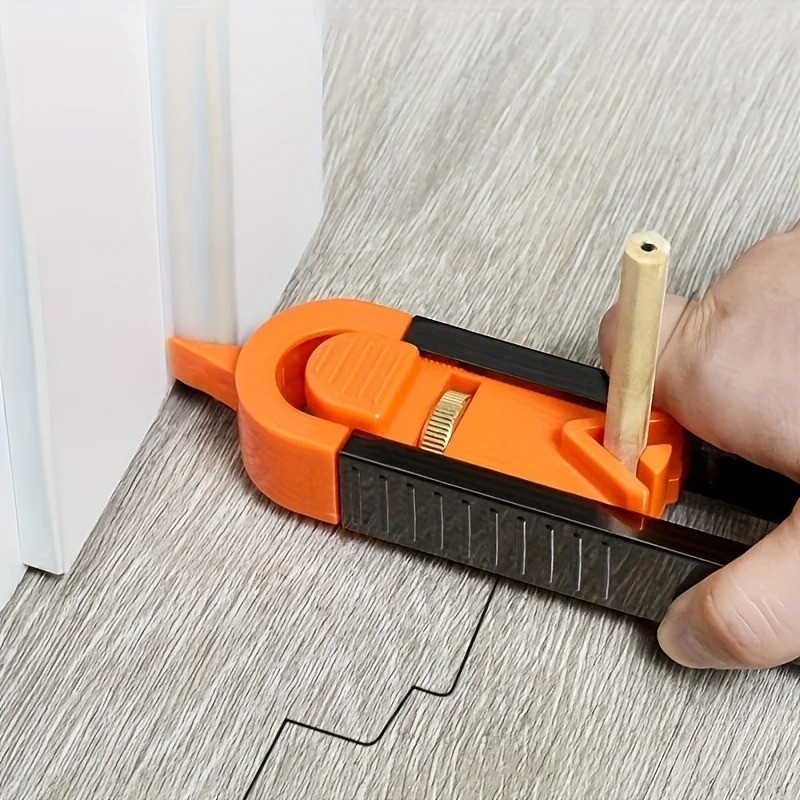 Woodworking Scribing Ruler Tool Set Adjustable Profile Lock Angle Measuring Tool