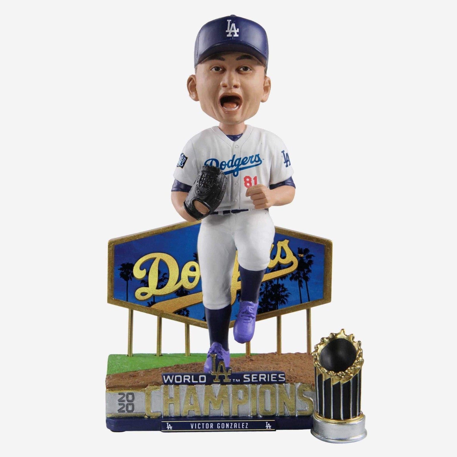 LA Dodgers Victor Gonzalez 2020 WS Champion Moment Bobble Head 8" NIB