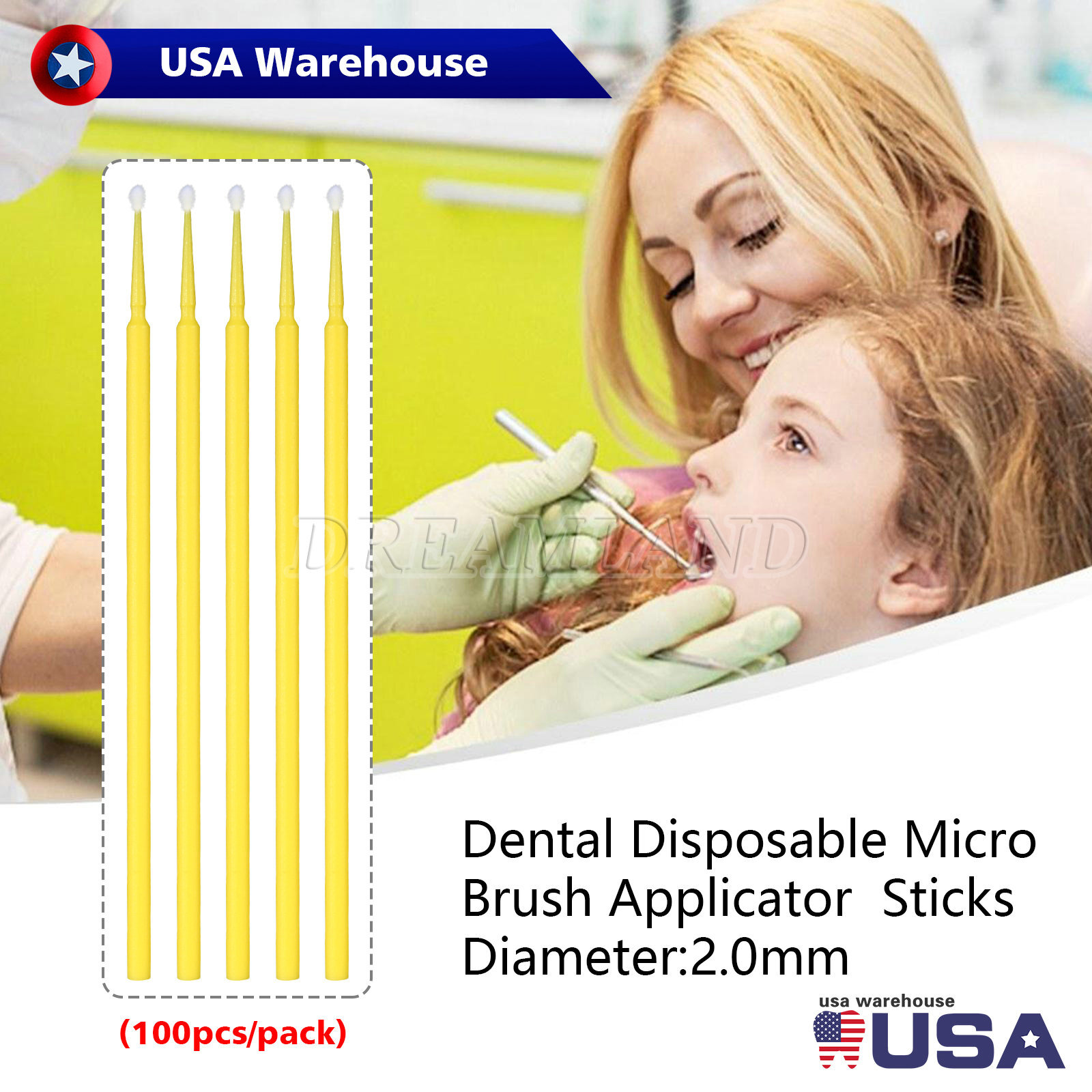 Micro Brushes Applicators Microbrush Dental (Regular, Fine, Super Fine) USA