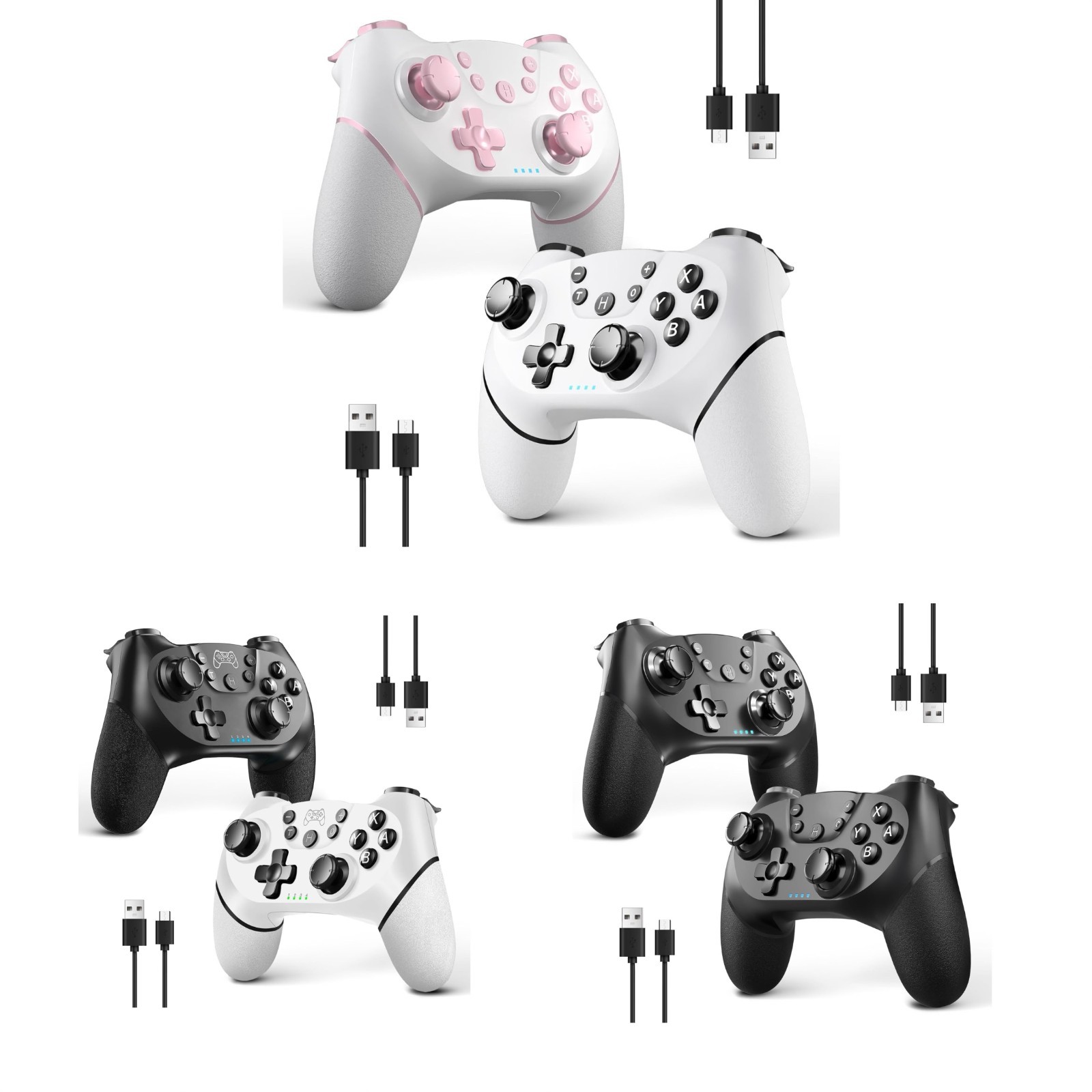 2 Packs Wireless Controller for Nintendo Switch/Lite/OLED/Switch 2