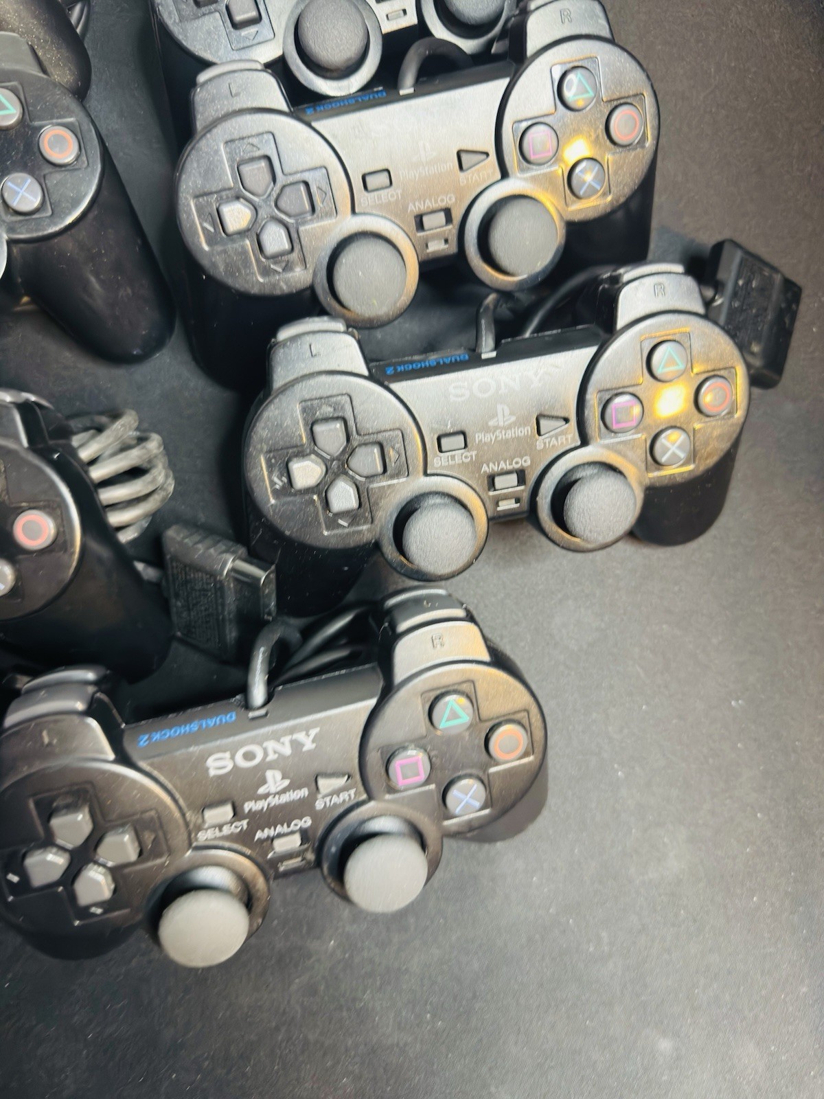 1x OEM Sony PlayStation PS2 Black Dualshock 2 Controller Tested Working