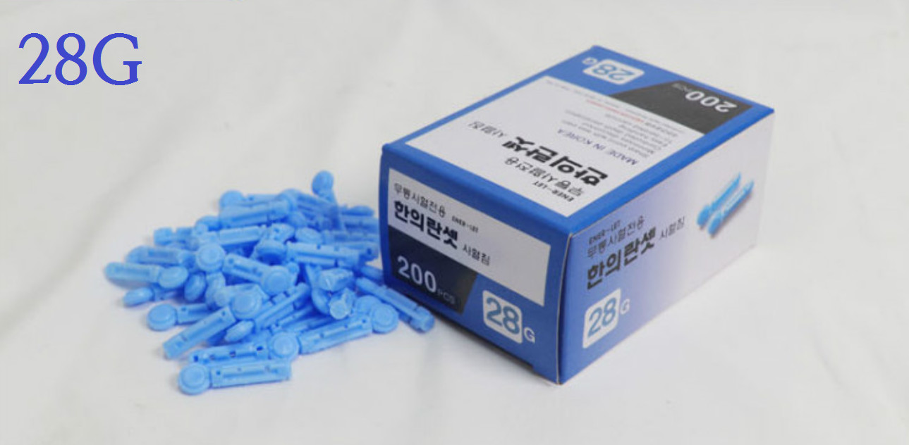 Korea Lancet Bloodletting Lancing Diabetic Blood Check Device Blood Test 28 30G