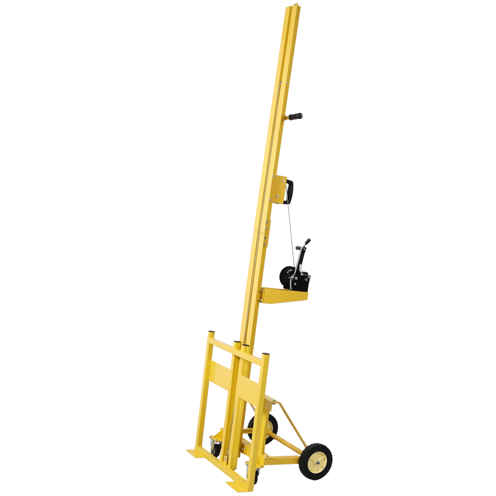 10Ft Drywall Rolling Lifter Panel Sheetrock Hoist Lifter Carrier 150LB w/ Wheel
