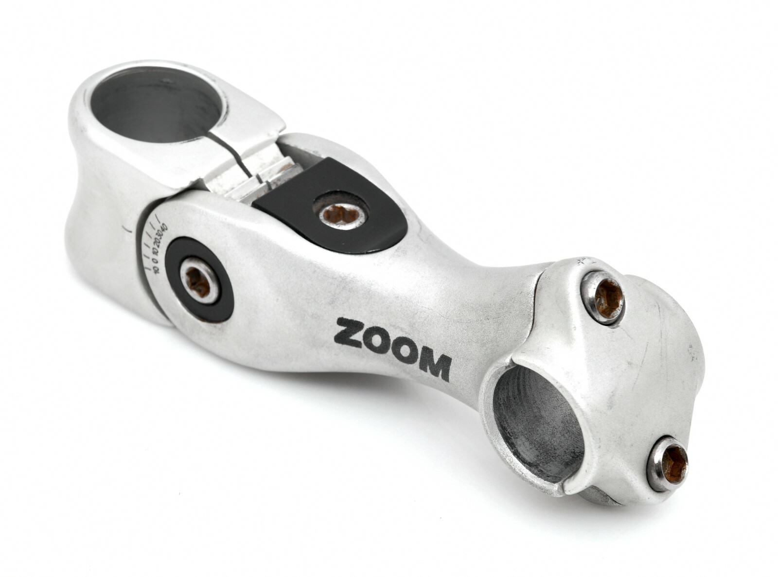 Zoom TDS-80 Adjustable Alloy Road Bike Stem 25.4 x 120mm 1 1/8" -10º 40º Silver